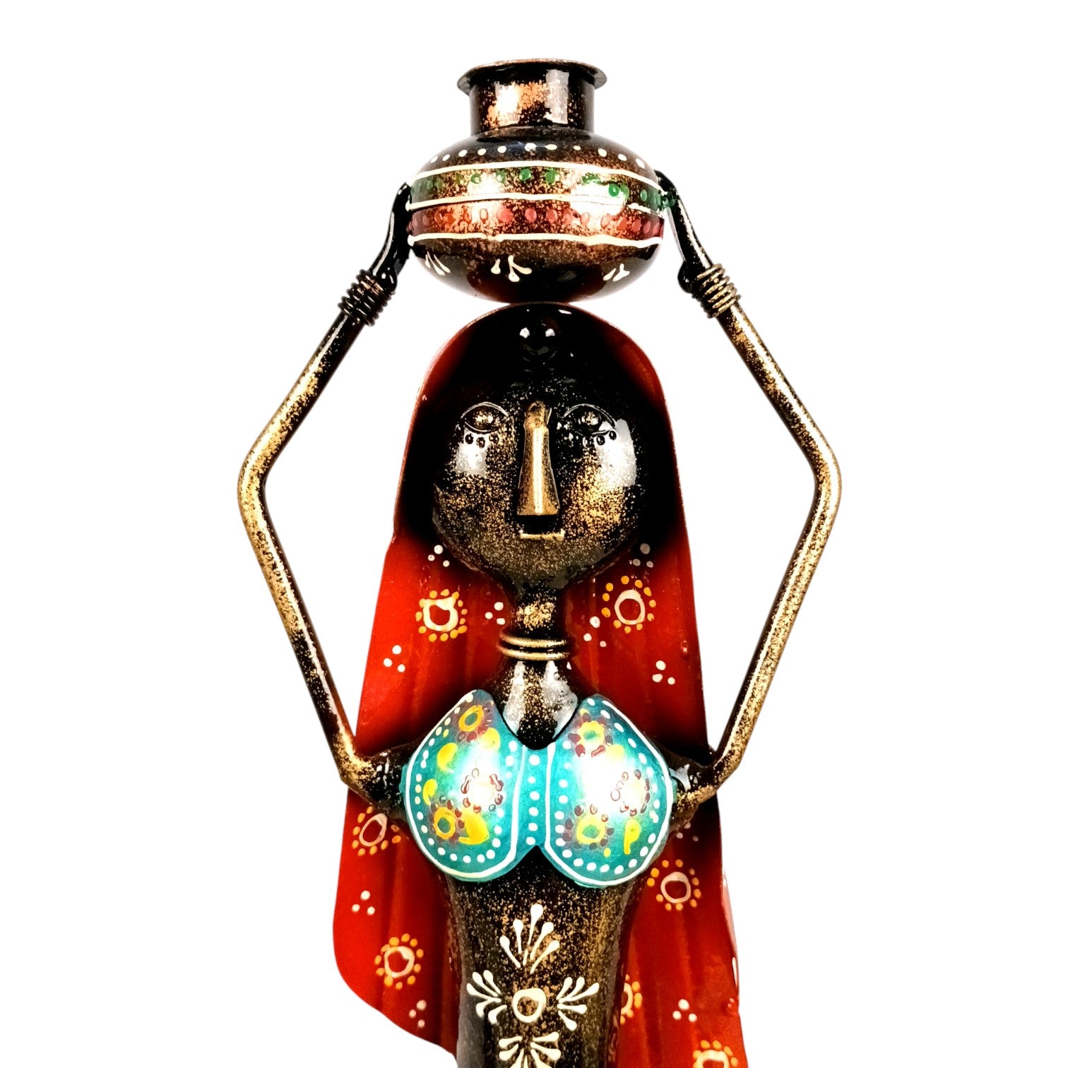 Worker Ladies Showpiece Set | Decorative Figurine for Home, Living Room & Office | Handcrafted Statue & Table Showpiece for Gifting & Interior Decoration - 14 Inch (Set Of 2) - Apkamart
