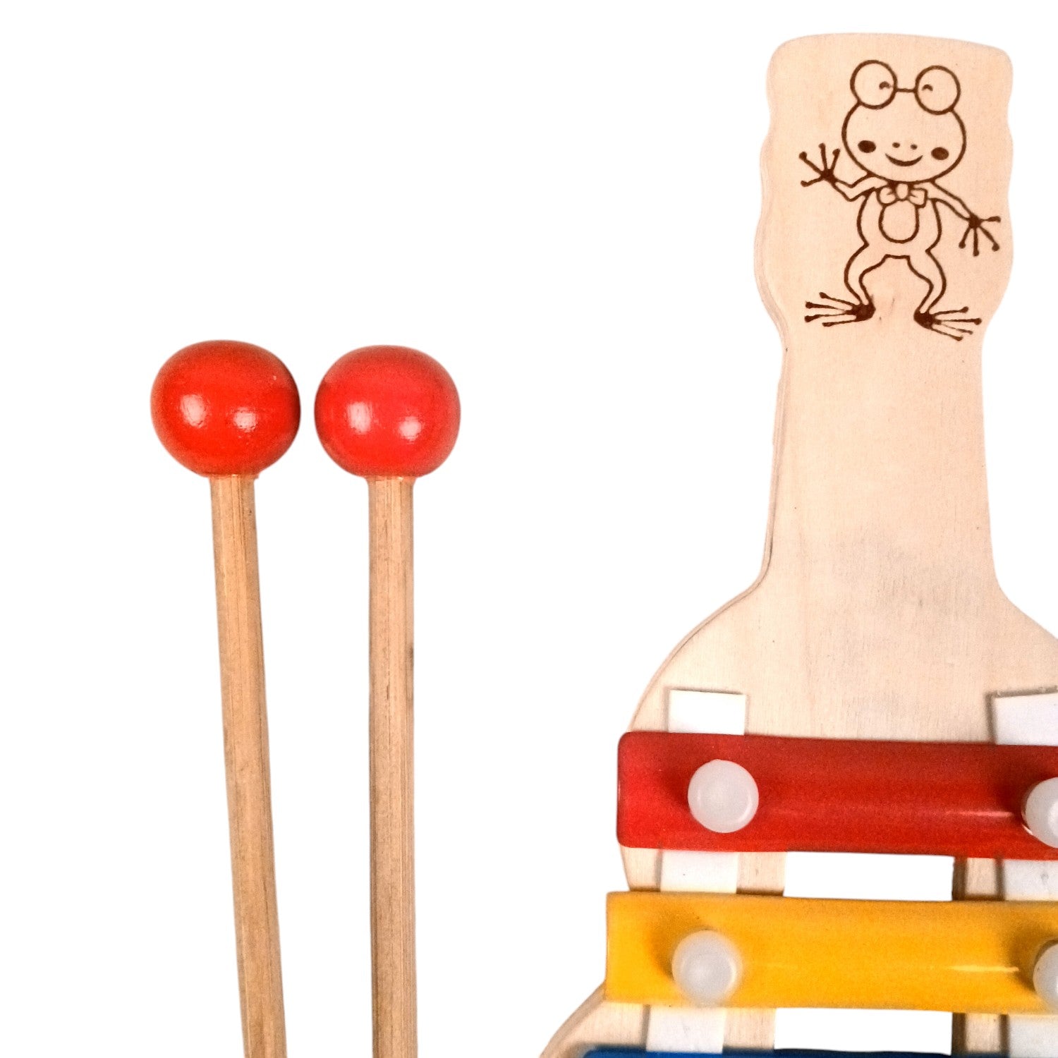 Wooden Xylophone Toy with 2 Mallets - 5 Note | Musical Instruments / Toys | Sound Learning - for Toddlers, Preschoolers, Boys, Girls, Christmas, Birthday Gift - 8 Inch - Apkamart
