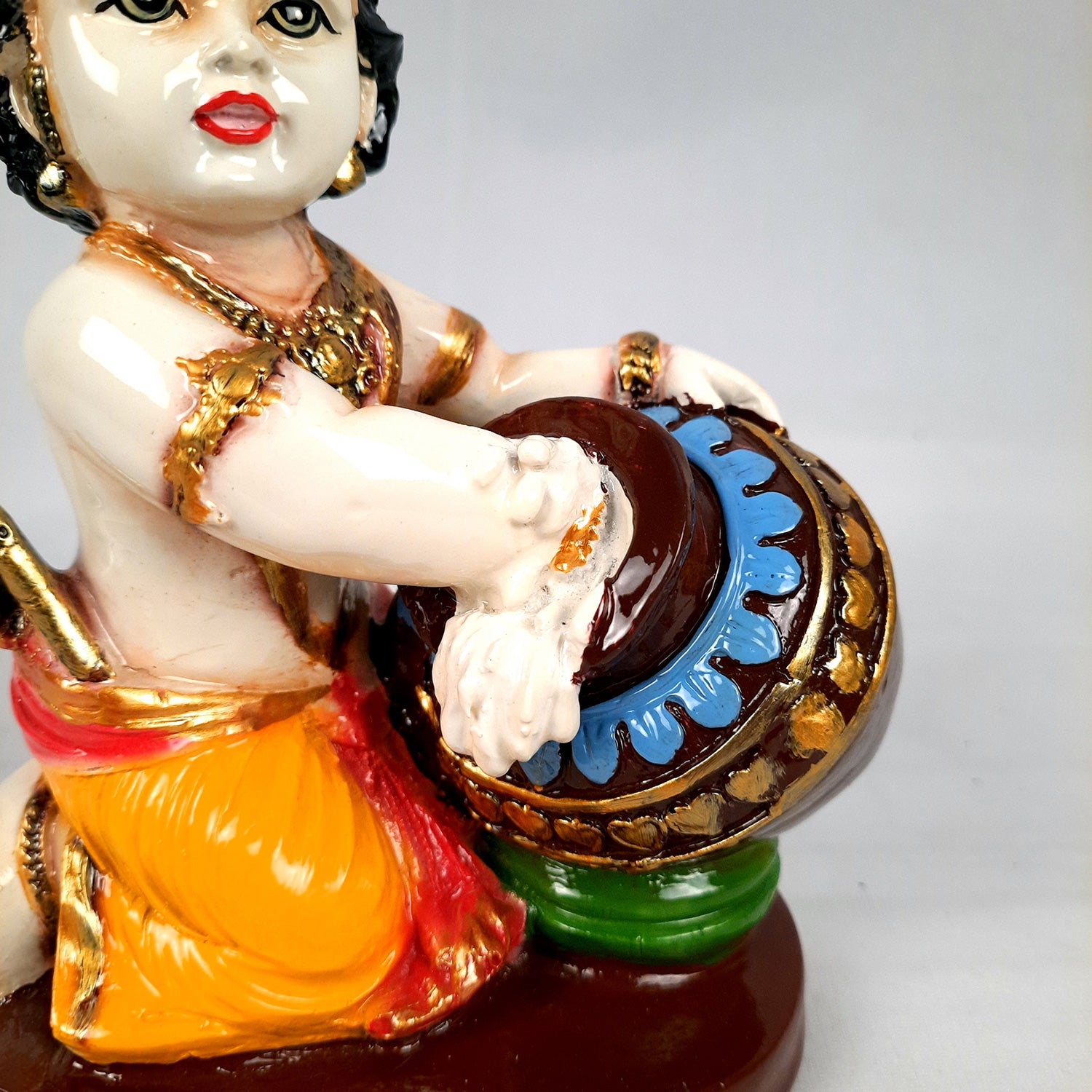 Bal Gopal Statue | Laddu Gopal Idol | Makhan Chor Baby Krishna Murti - for Pooja, Home, Office Decor & Gifts - 7 Inch - apkamart