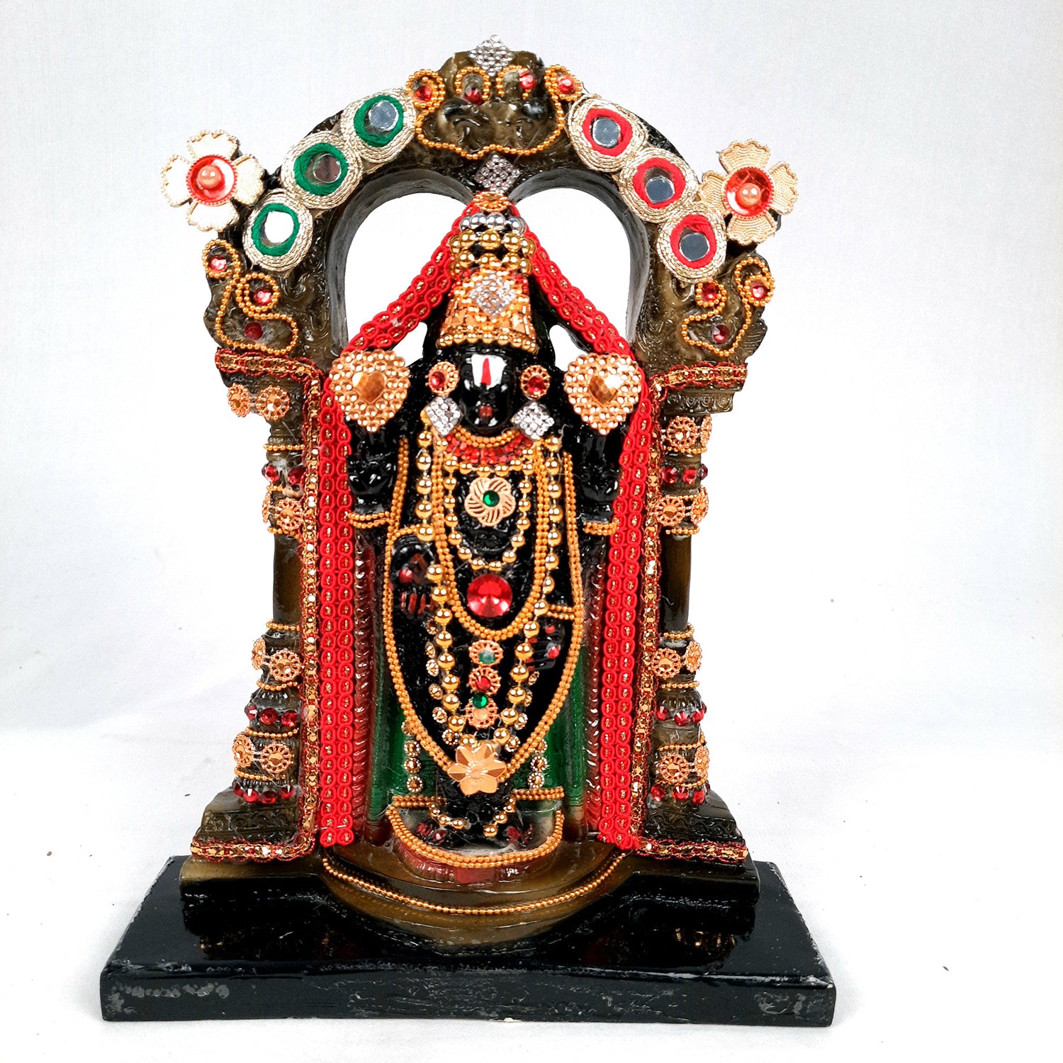 Lord Tirupati Balaji Statue | Shri Venkateswara Swami Idol Murti - for Home & Wall Decor, Living Room, Office & Gifts - 10 Inch - apkamart