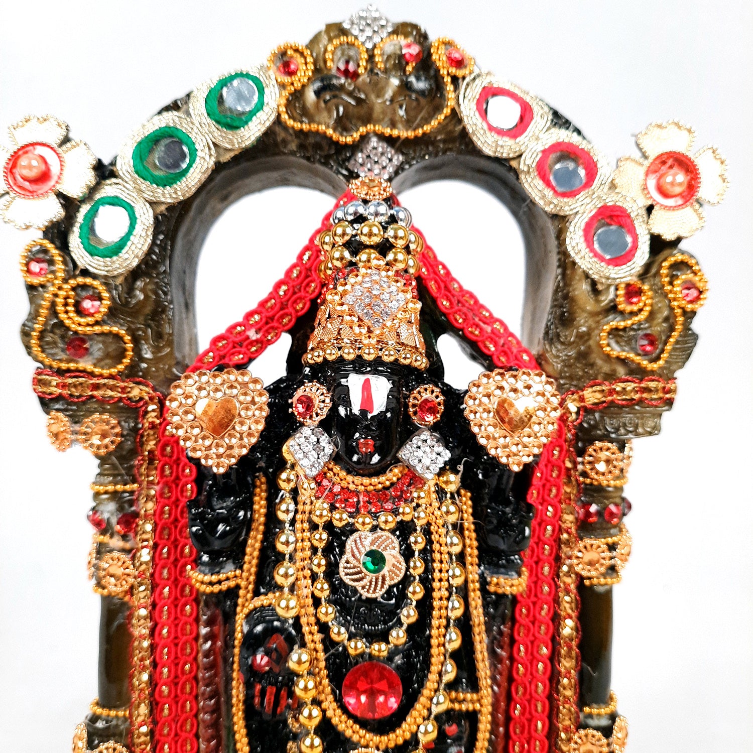 Lord Tirupati Balaji Statue | Shri Venkateswara Swami Idol Murti - for Home & Wall Decor, Living Room, Office & Gifts - 10 Inch - apkamart