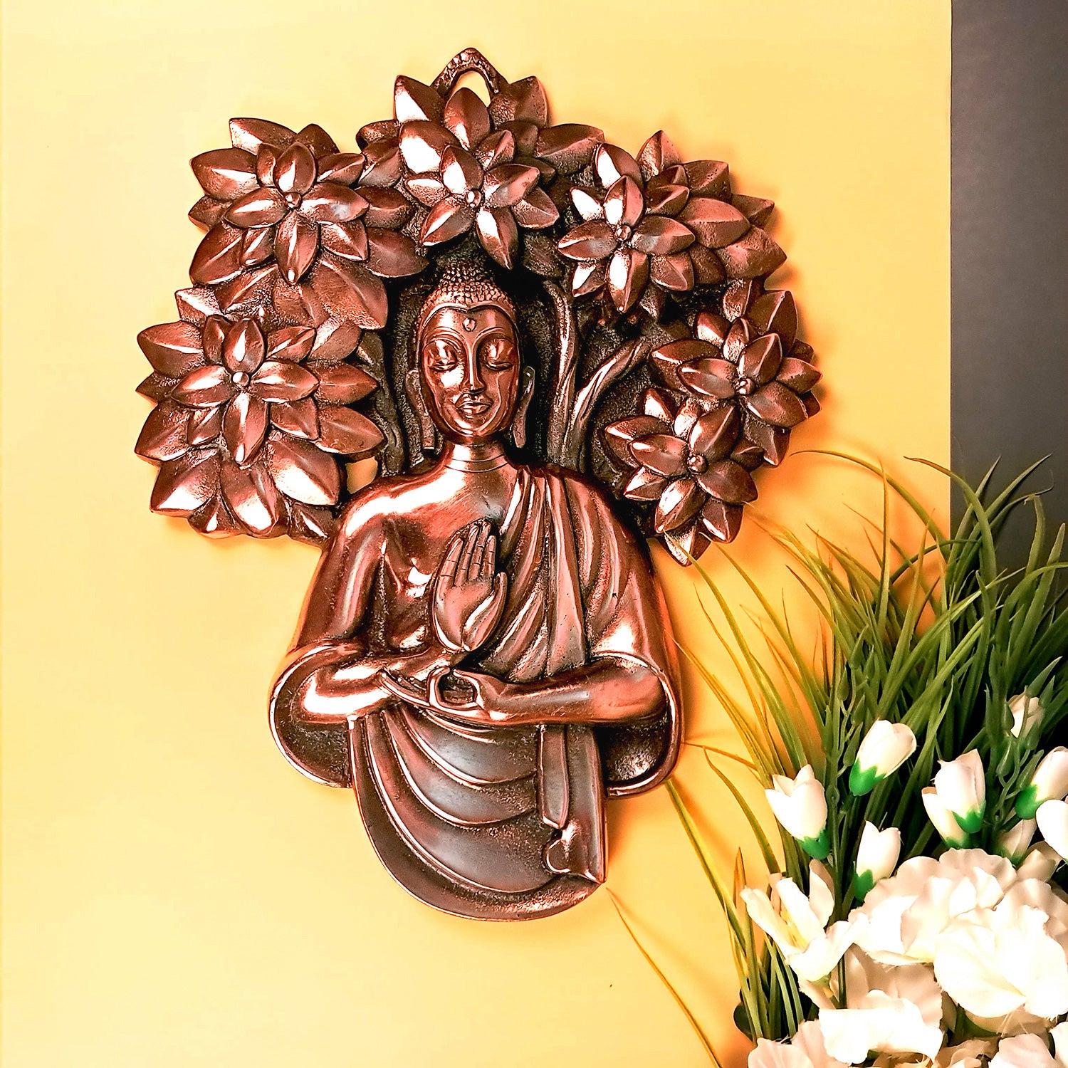 Lord Buddha Wall Hanging | Bhagwan Buddha Wall Decor - For Home, Living Room, Gifts & Office Decor | Spiritual Decor - Apkamart