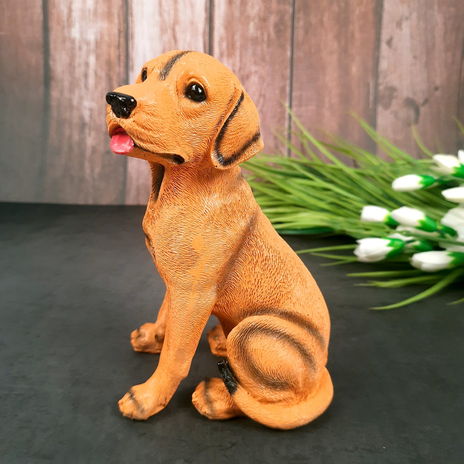 Dog Showpiece Statue | Animal Figurines | Home Decor Showpieces - Home, Table, Living Room, Indoor/Outdoor, Garden Decor & Gift - Apkamart #Style_Style 6