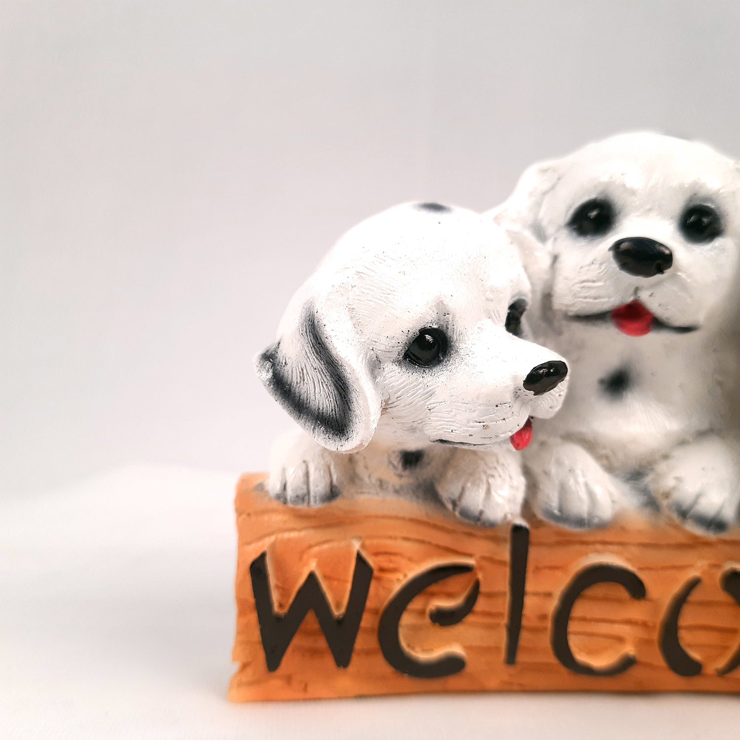 Welcome Dog Showpiece Statue | Animal Figurine - for Door, Entrance, Living Room, Kitchen Decor, House Warming Gifts - 6 Inch - Apkamart #Style_Design 1