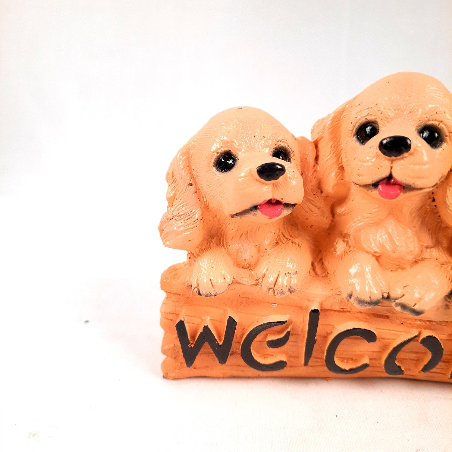 Welcome Dog Showpiece Statue | Animal Figurine - for Door, Entrance, Living Room, Kitchen Decor, House Warming Gifts - 6 Inch - Apkamart #Style_Design 2