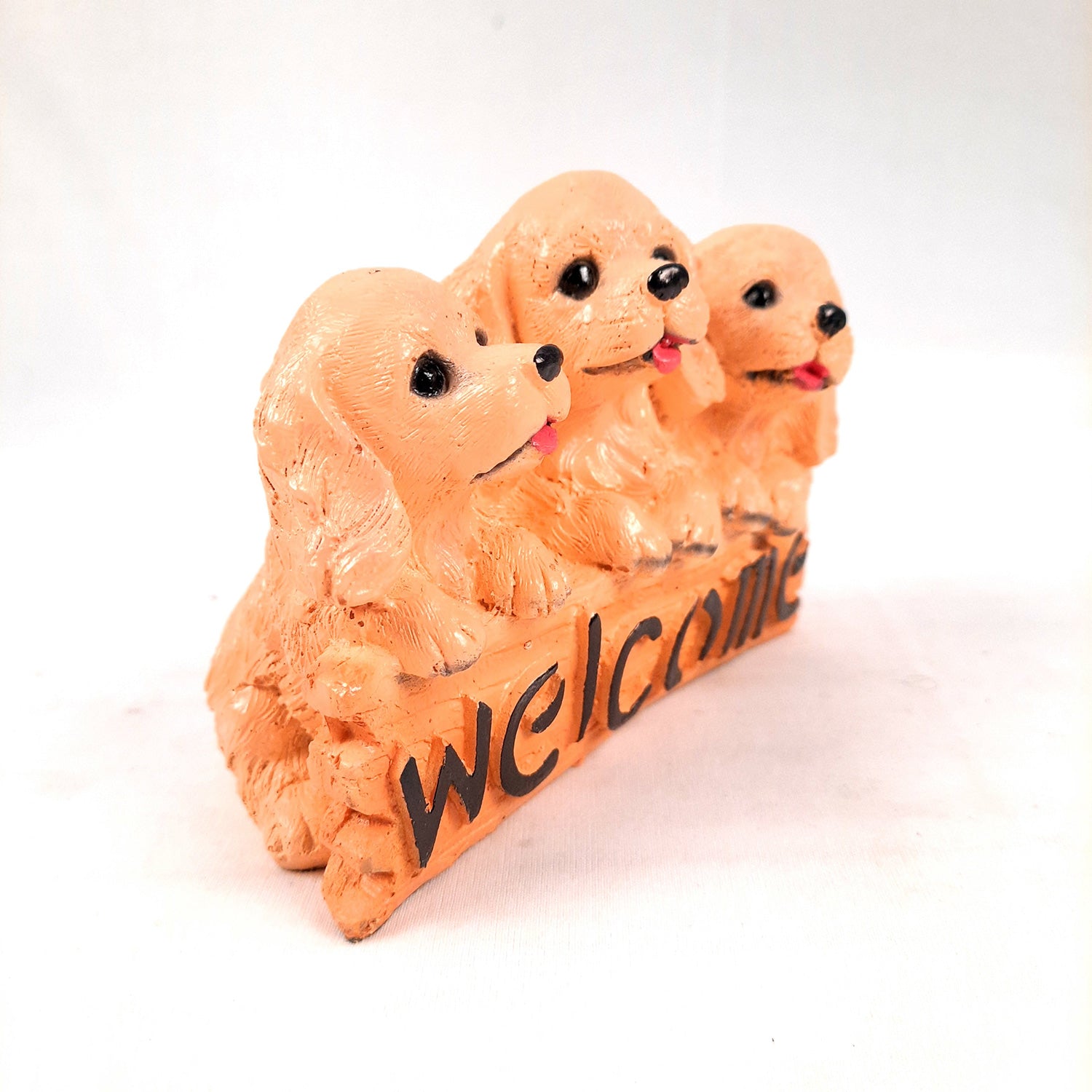 Welcome Dog Showpiece Statue | Animal Figurine - for Door, Entrance, Living Room, Kitchen Decor, House Warming Gifts - 6 Inch - Apkamart #Style_Design 2