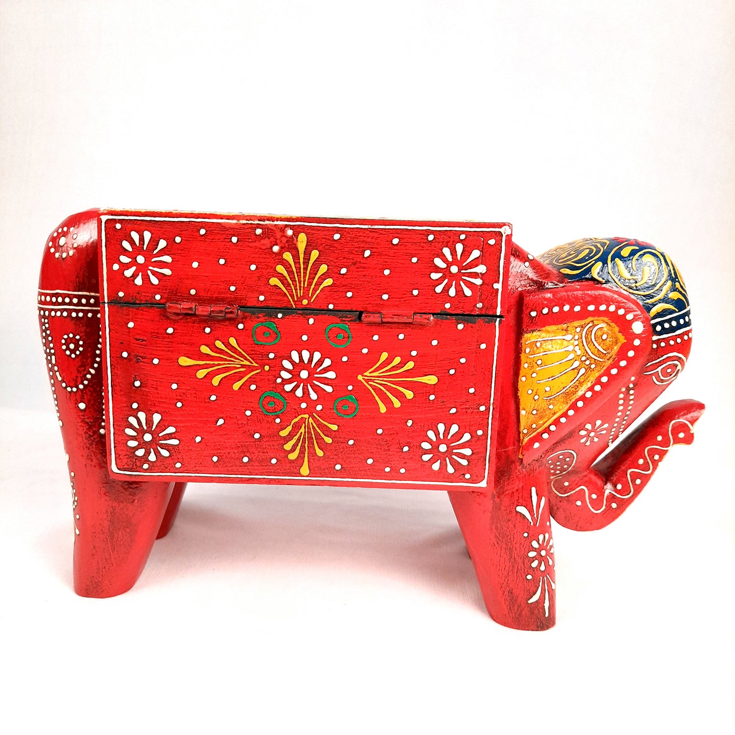 Jewellery Box - Elephant Design | Decorative Wooden Jewelry Box - For Earring, Necklace & Gifts - 11 Inch