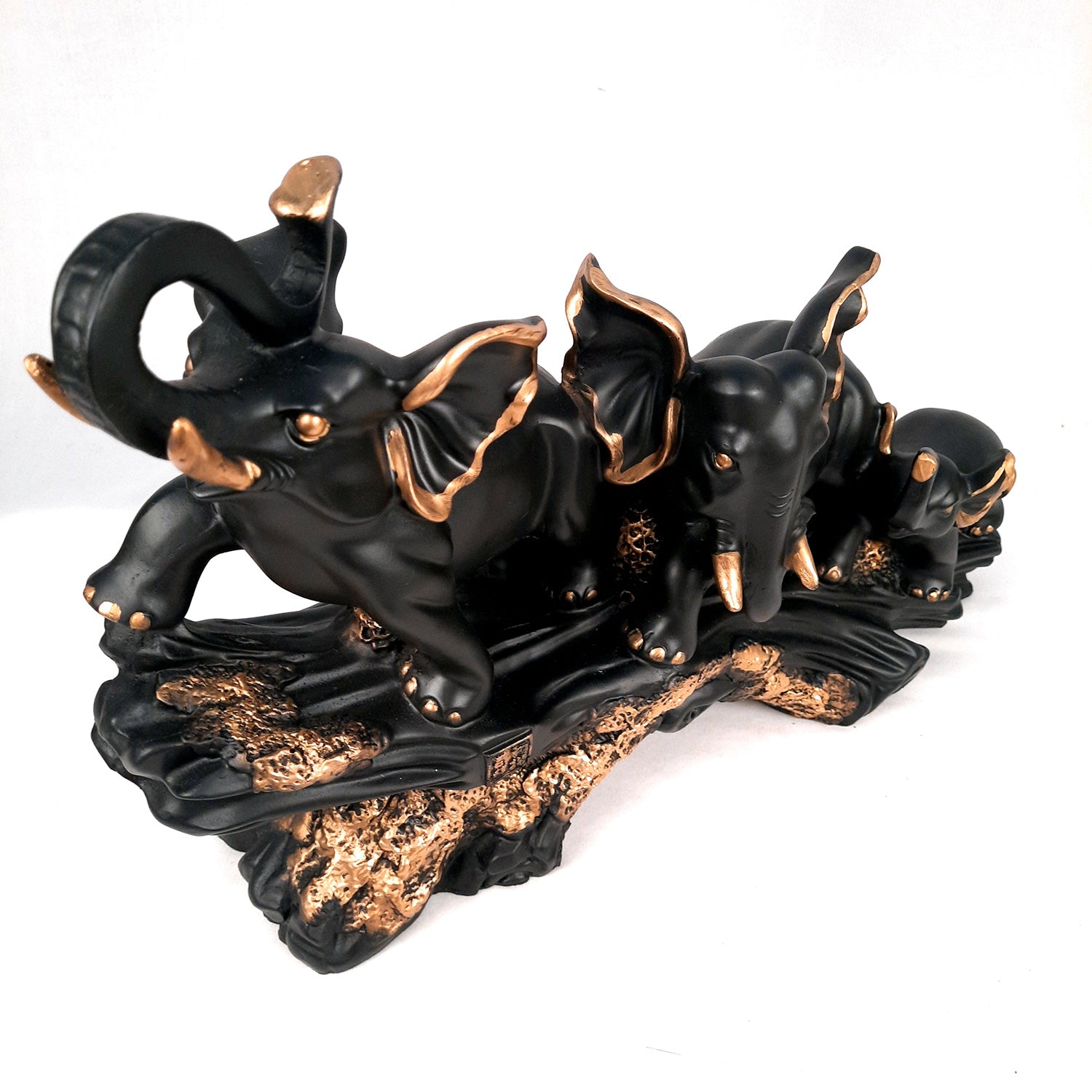 Elephant Statue Showpiece | Elephant Figurines for Vastu & Good Luck - for Home Decor, Living Room, Office Desk & Gifts - 17 inch - apkamart