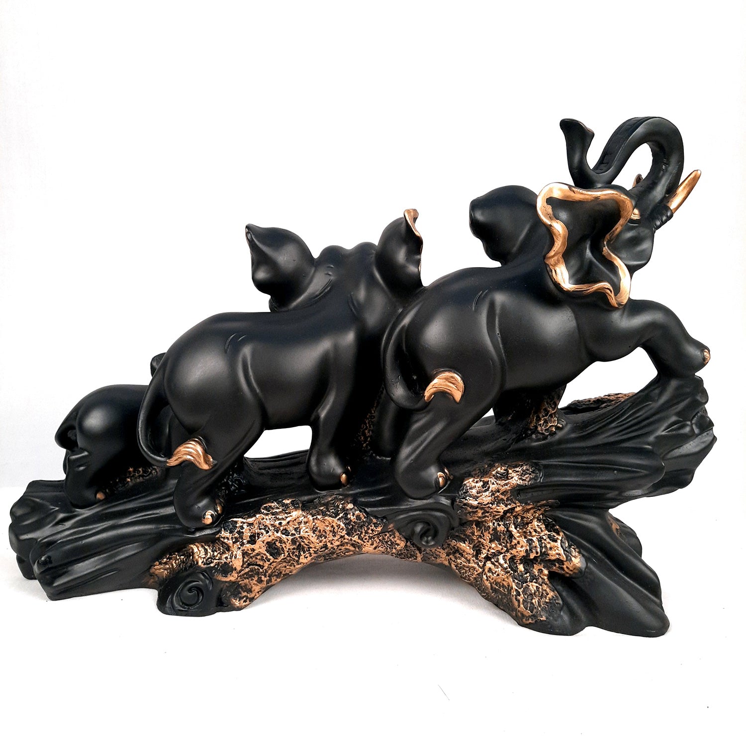 Elephant Statue Showpiece | Elephant Figurines for Vastu & Good Luck - for Home Decor, Living Room, Office Desk & Gifts - 17 inch - apkamart