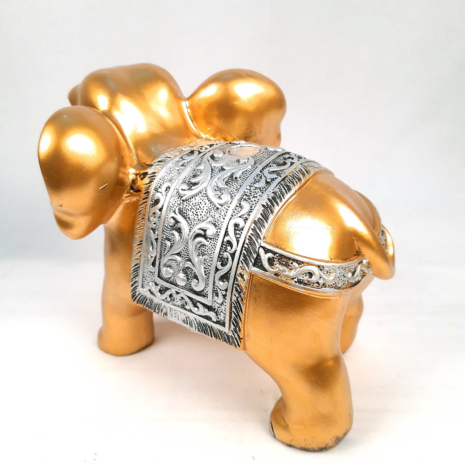 Elephant Statue Showpiece Set | Elephant Figurines for Vastu & Good Luck - for Home Decor, Living Room, Office Desk & Gifts - Apkamart #Style_Style 1