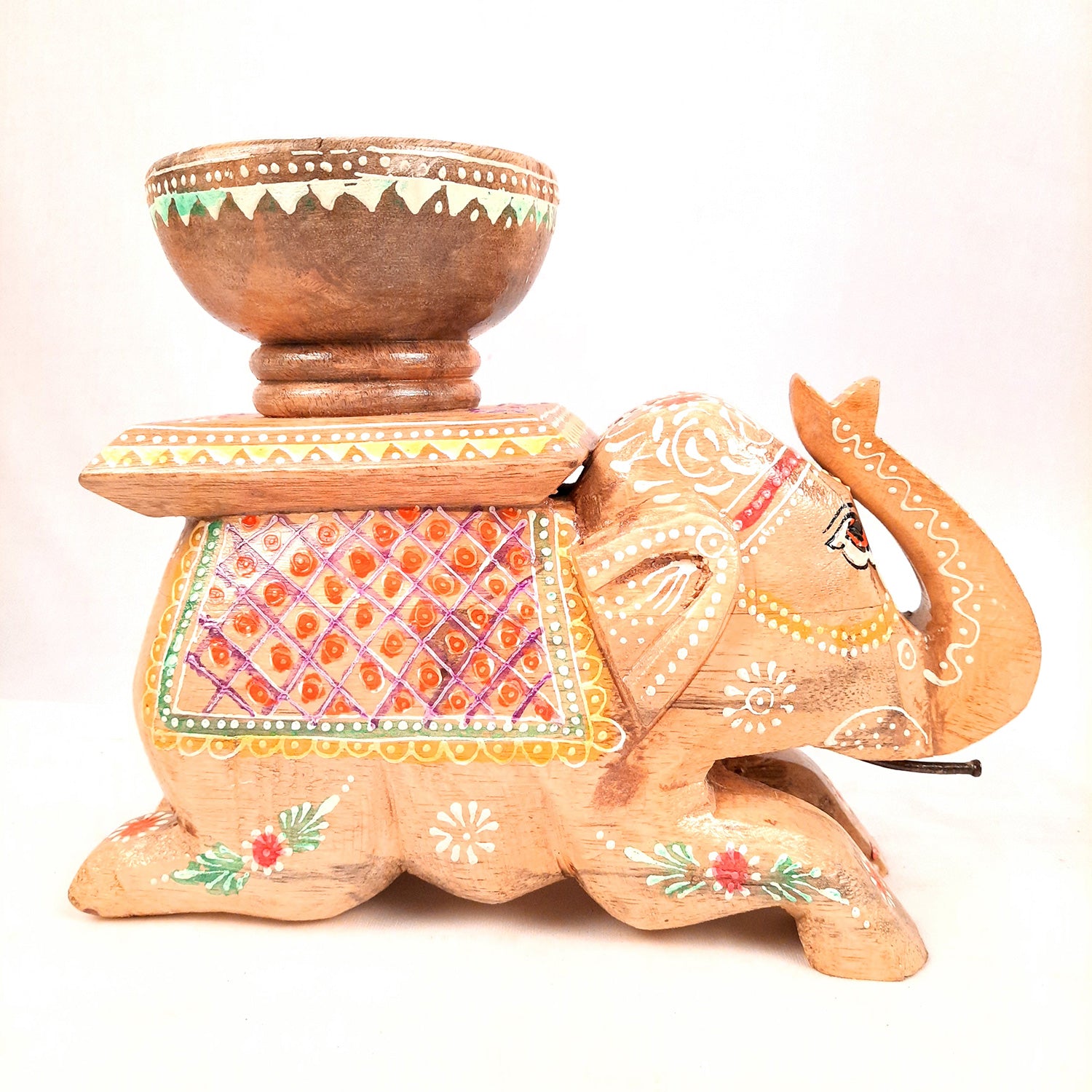 Elephant & Camel Showpiece With Bowl | Animal Figurines - for Vastu, Showpieces for Home Table, Living Room Decor & Gifts -apkamart #Style_Elephant