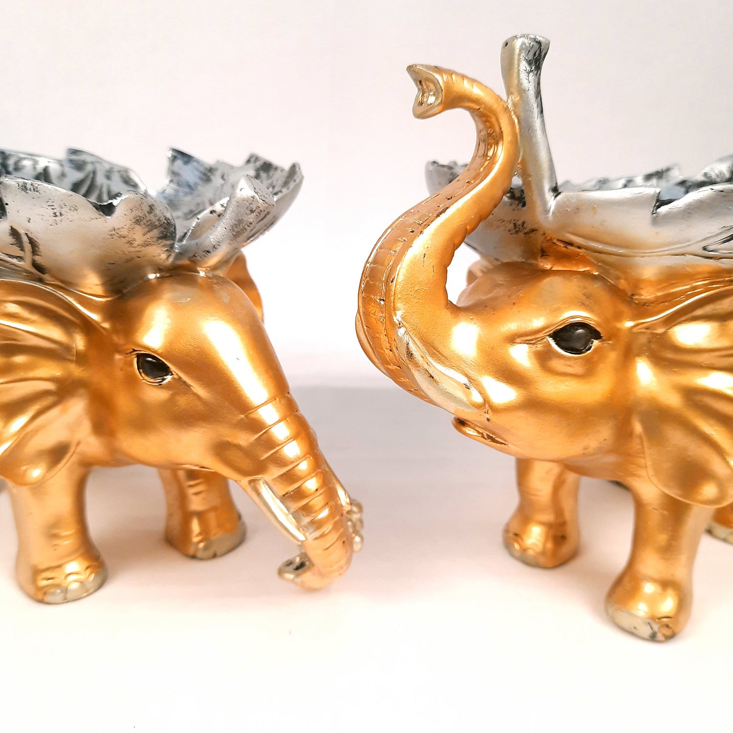 Elephant Statue Showpiece Set | Elephant Figurines for Vastu & Good Luck - for Home Decor, Living Room, Office Desk & Gifts