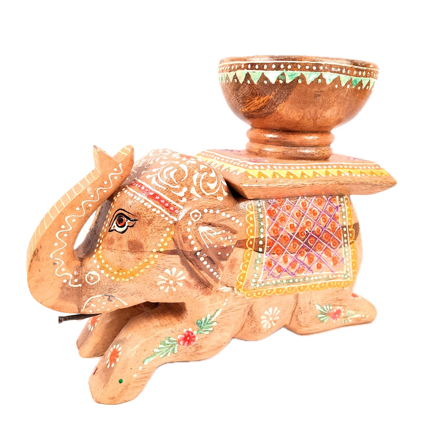 Elephant & Camel Showpiece With Bowl | Animal Figurines - for Vastu, Showpieces for Home Table, Living Room Decor & Gifts -apkamart #Style_Elephant