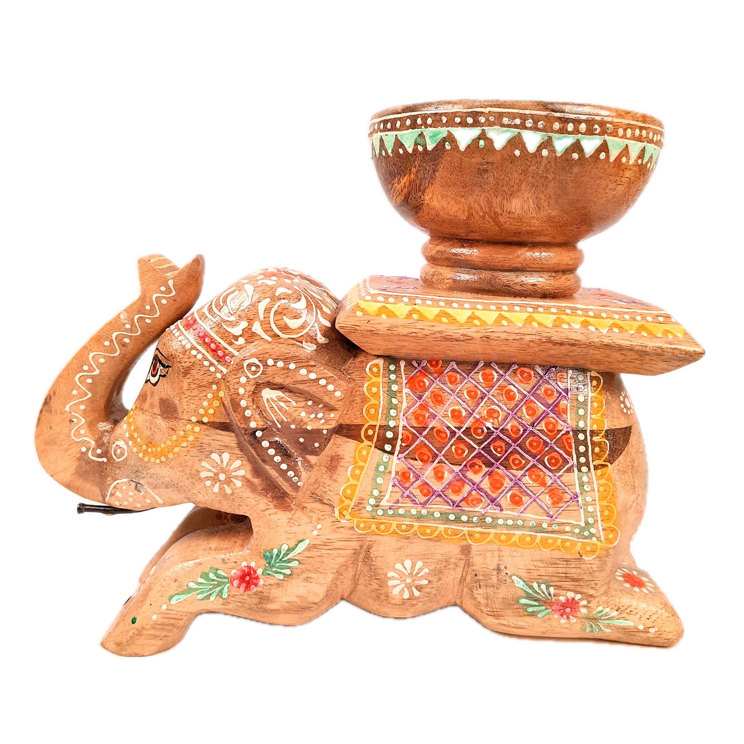 Elephant & Camel Showpiece With Bowl | Animal Figurines - for Vastu, Showpieces for Home Table, Living Room Decor & Gifts -apkamart #Style_Elephant