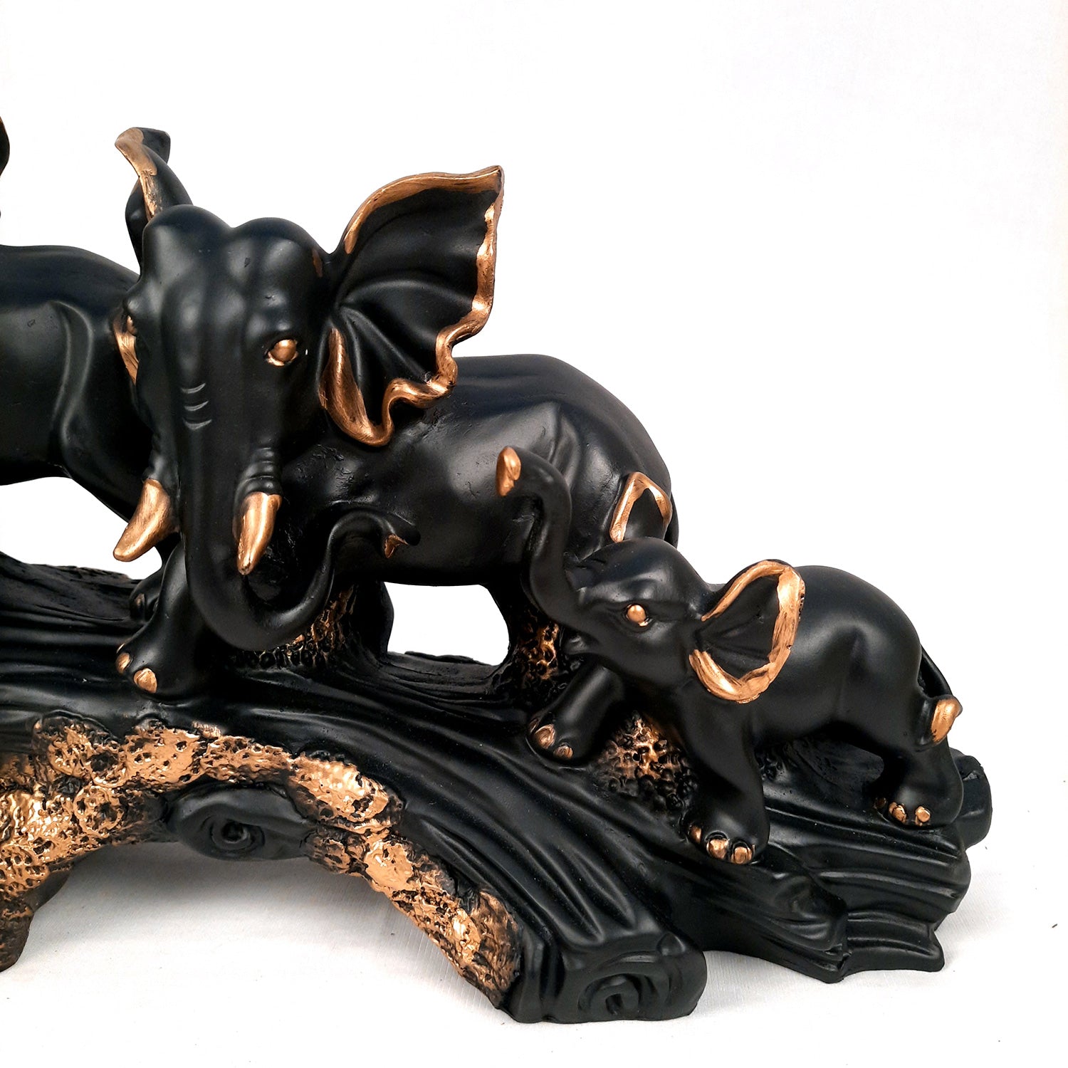 Elephant Statue Showpiece | Elephant Figurines for Vastu & Good Luck - for Home Decor, Living Room, Office Desk & Gifts - 17 inch - apkamart