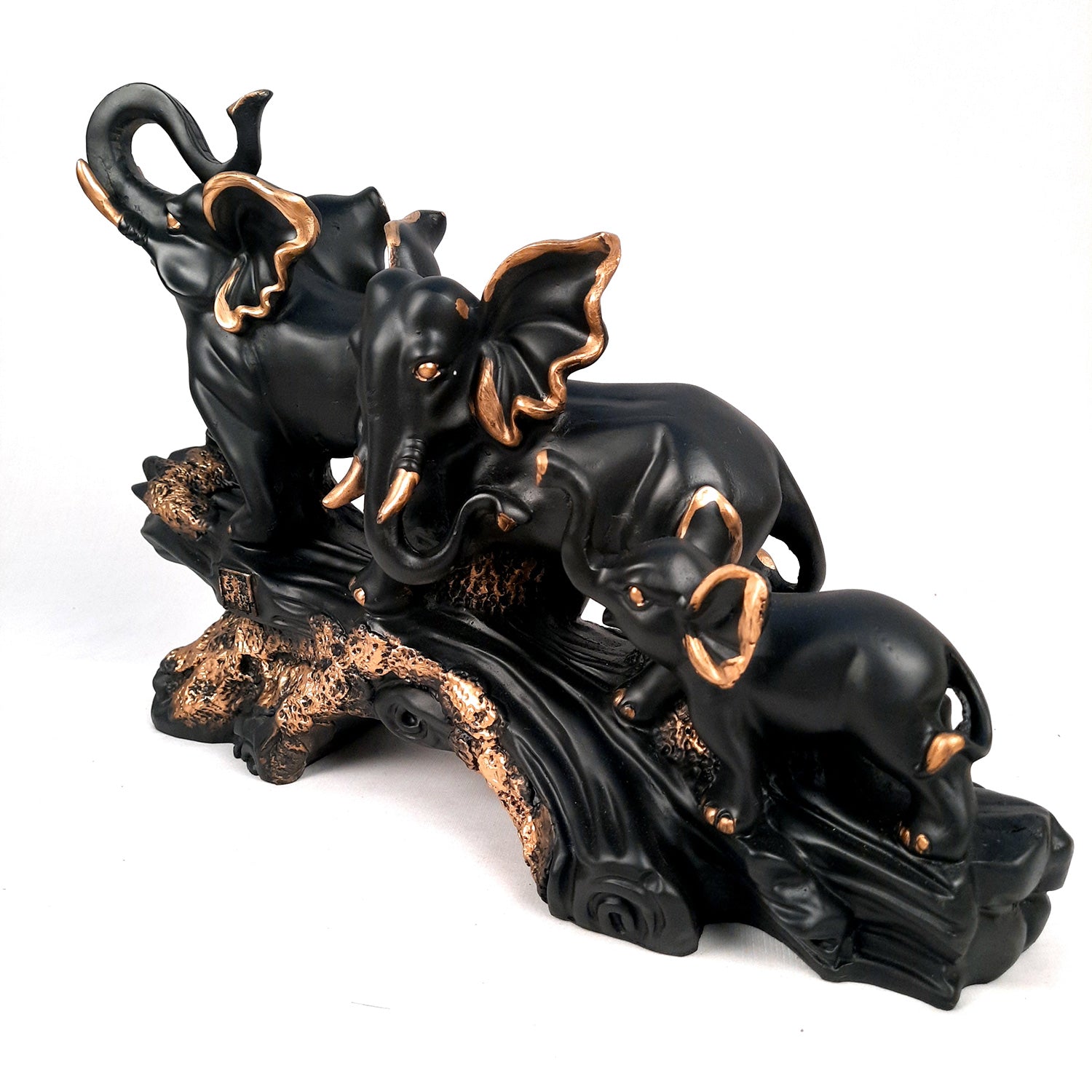 Elephant Statue Showpiece | Elephant Figurines for Vastu & Good Luck - for Home Decor, Living Room, Office Desk & Gifts - 17 inch - apkamart