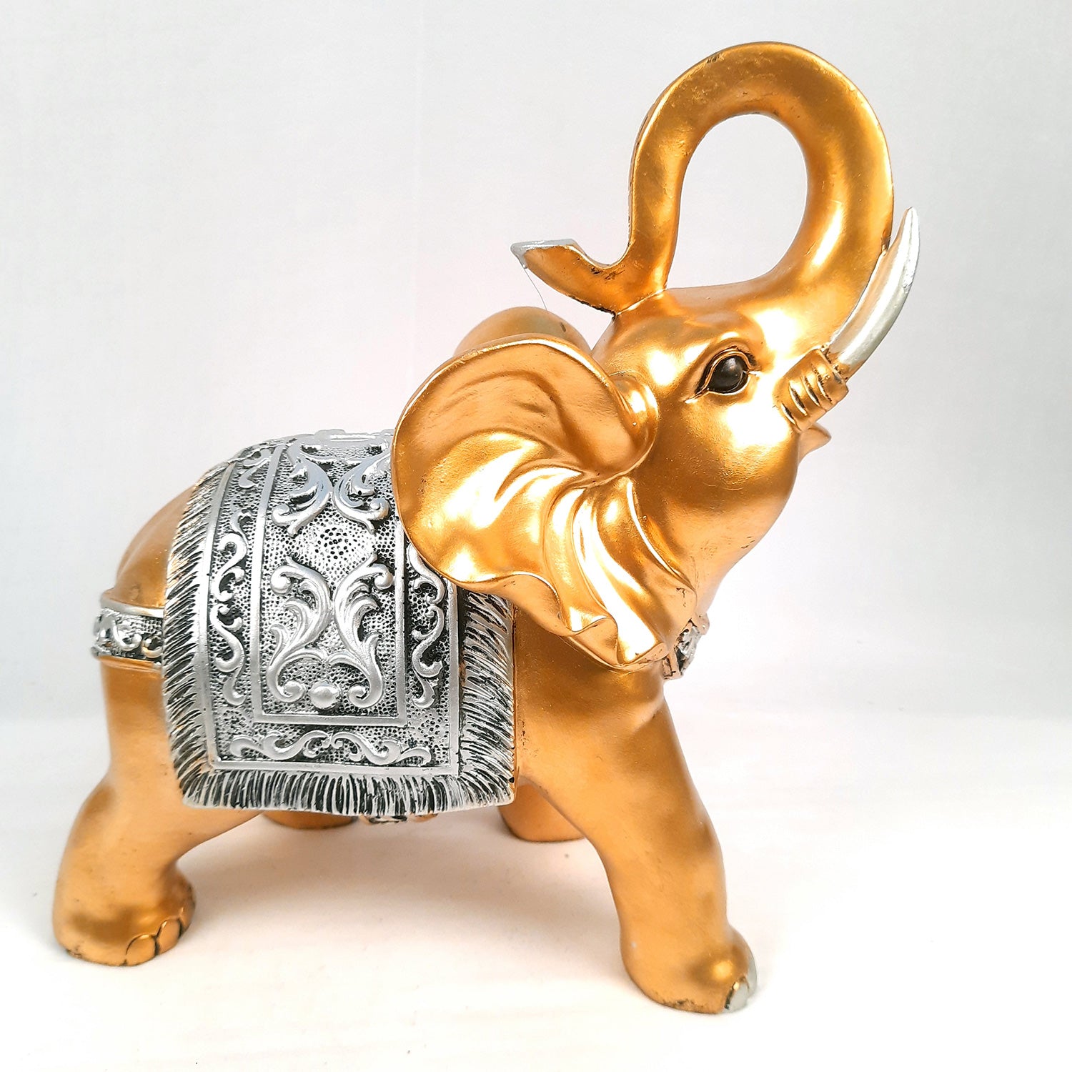 Elephant Statue Showpiece Set | Elephant Figurines for Vastu & Good Luck - for Home Decor, Living Room, Office Desk & Gifts - Apkamart #Style_Style 2