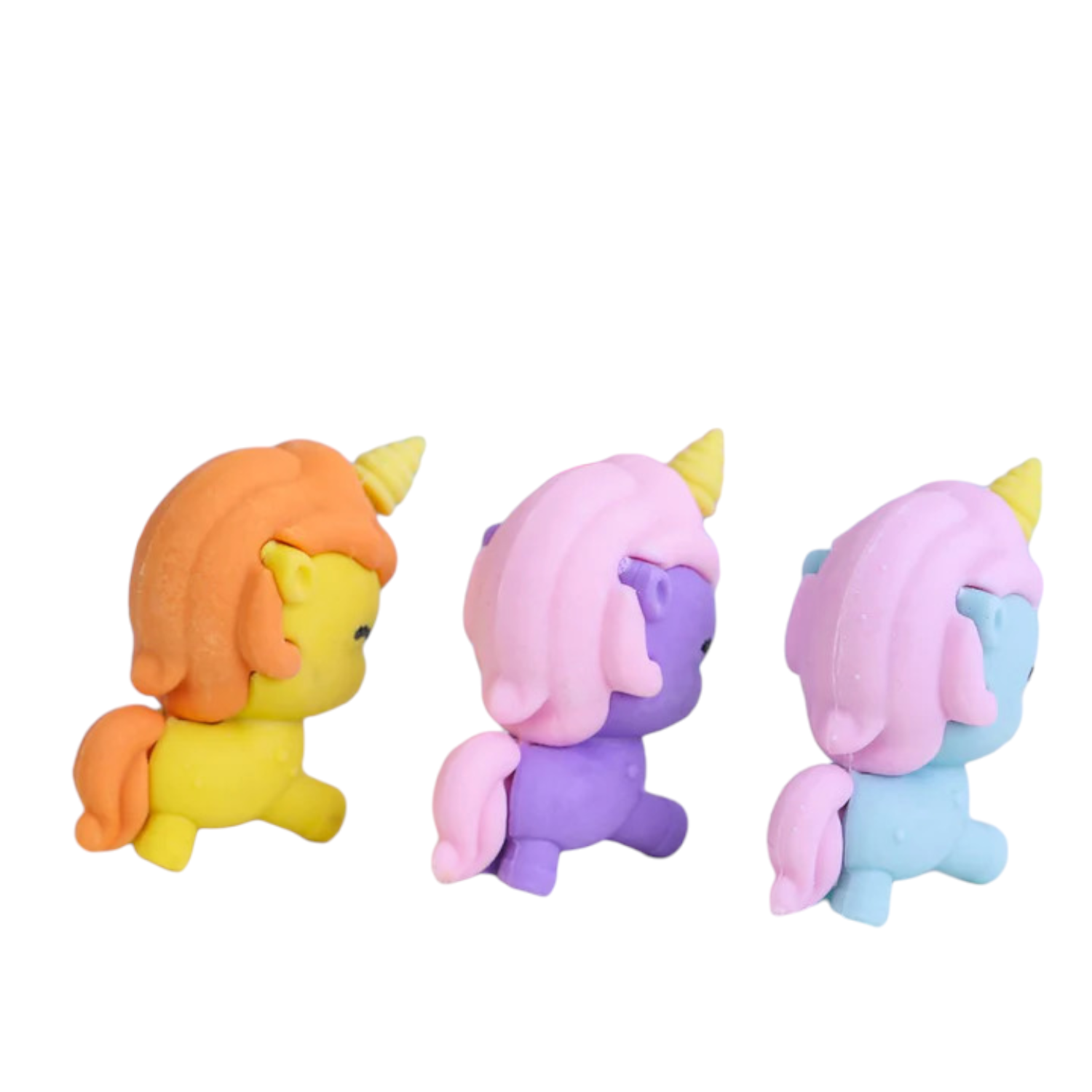 Colourful Unicorn Eraser Set - For Kids, Birthday Return Gift (Pack of 12)