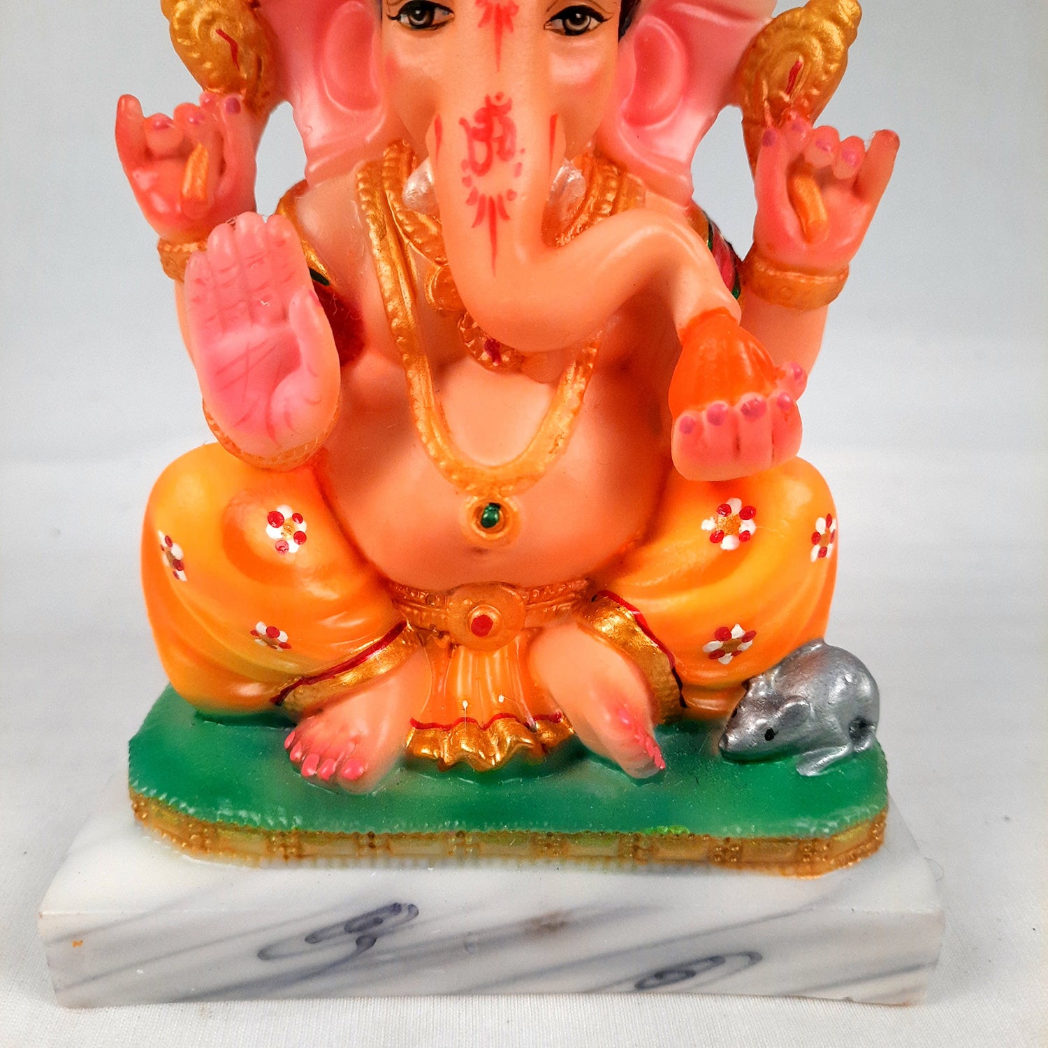 Ganesh Statue | Lord Ganesha Idol | Ganpati Murti - for Home, Puja, Living Room, Entrance, Office Desk, Table Decor & Gifts - 7 Inch - Apkamart