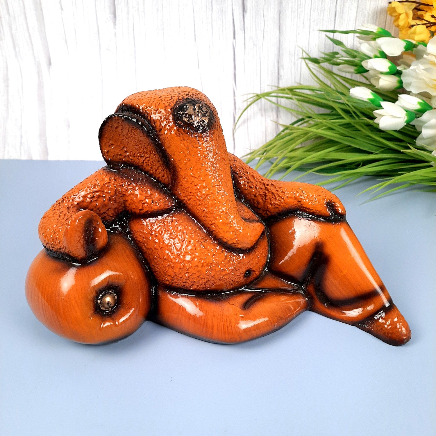 Ganesh Statue | Lord Ganesha Idol - for Home, Puja, Living Room, Entrance, Office Desk, Table Decor & Gifts - 6 Inch - apkamart