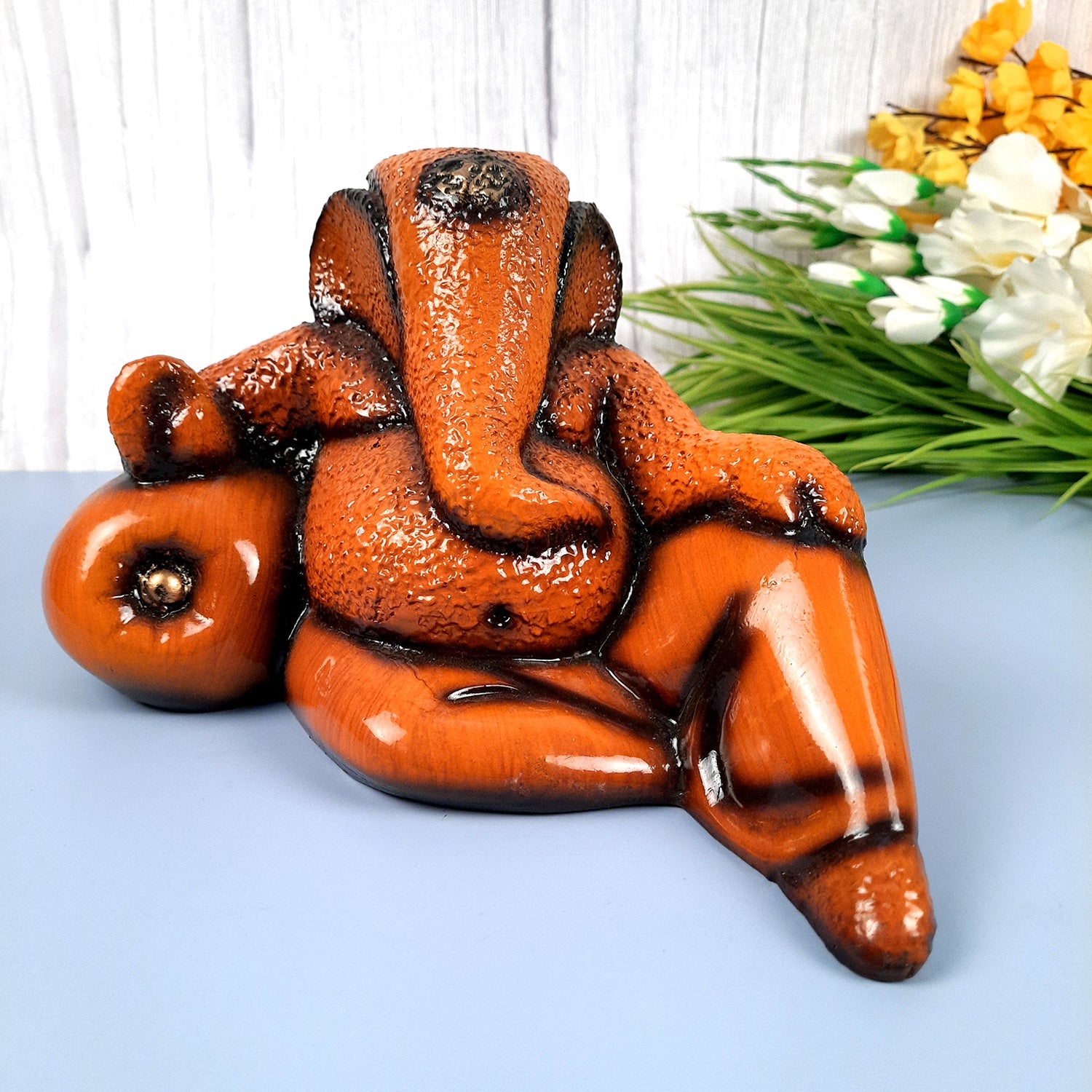 Ganesh Statue | Lord Ganesha Idol - for Home, Puja, Living Room, Entrance, Office Desk, Table Decor & Gifts - 6 Inch - apkamart