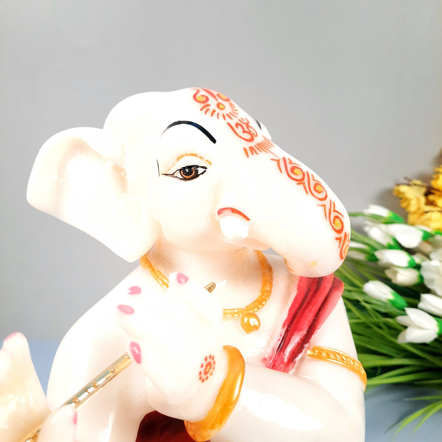 Ganesh Statue | Ganesha Idol Murti - for Puja, Home, Office Desk, Table, Living Room Decor | Diwali & Housewarming Gift - 10 Inch - apkamart