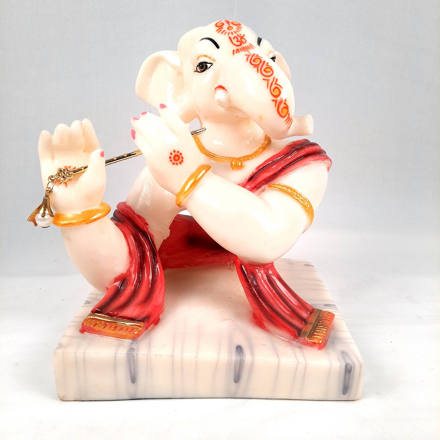 Ganesh Statue | Ganesha Idol Murti - for Puja, Home, Office Desk, Table, Living Room Decor | Diwali & Housewarming Gift - 10 Inch - apkamart