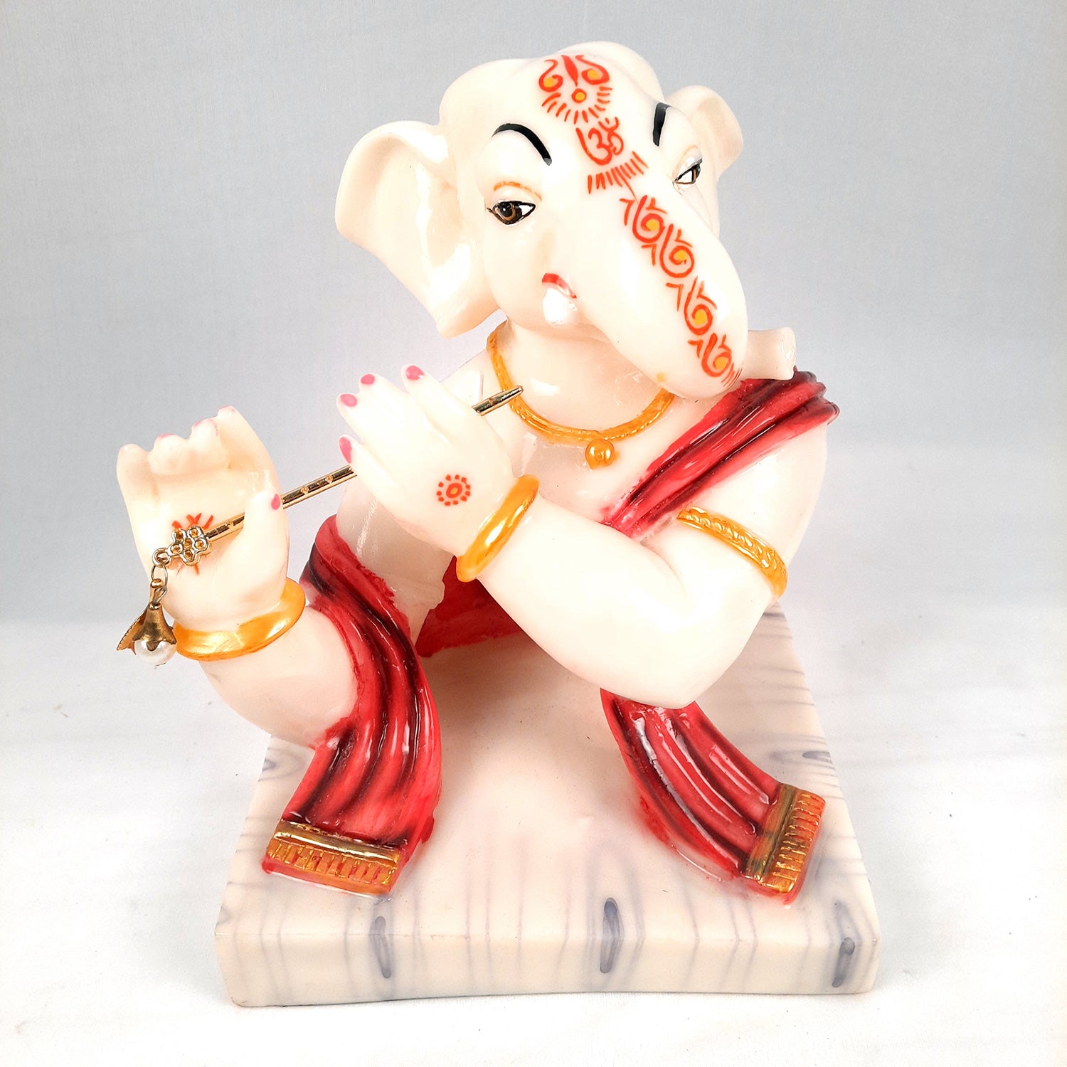 Ganesh Statue | Ganesha Idol Murti - for Puja, Home, Office Desk, Table, Living Room Decor | Diwali & Housewarming Gift - 10 Inch - apkamart