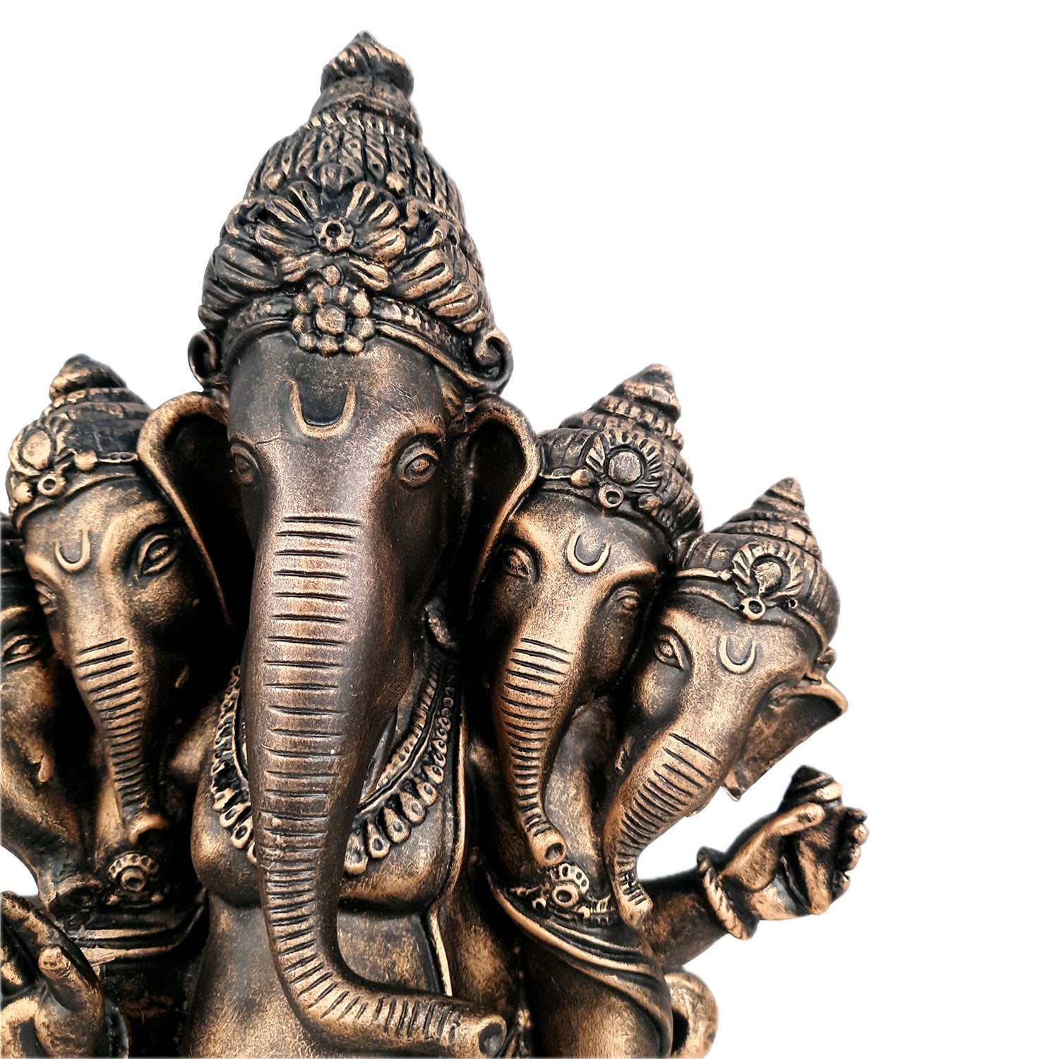 Panchmukhi Ganesh Idol | Big Lord Ganesha Statue Murti - for Puja, Home & Entrance Living Room Decor & Gift - 18 Inch - apkamart #Color_Black