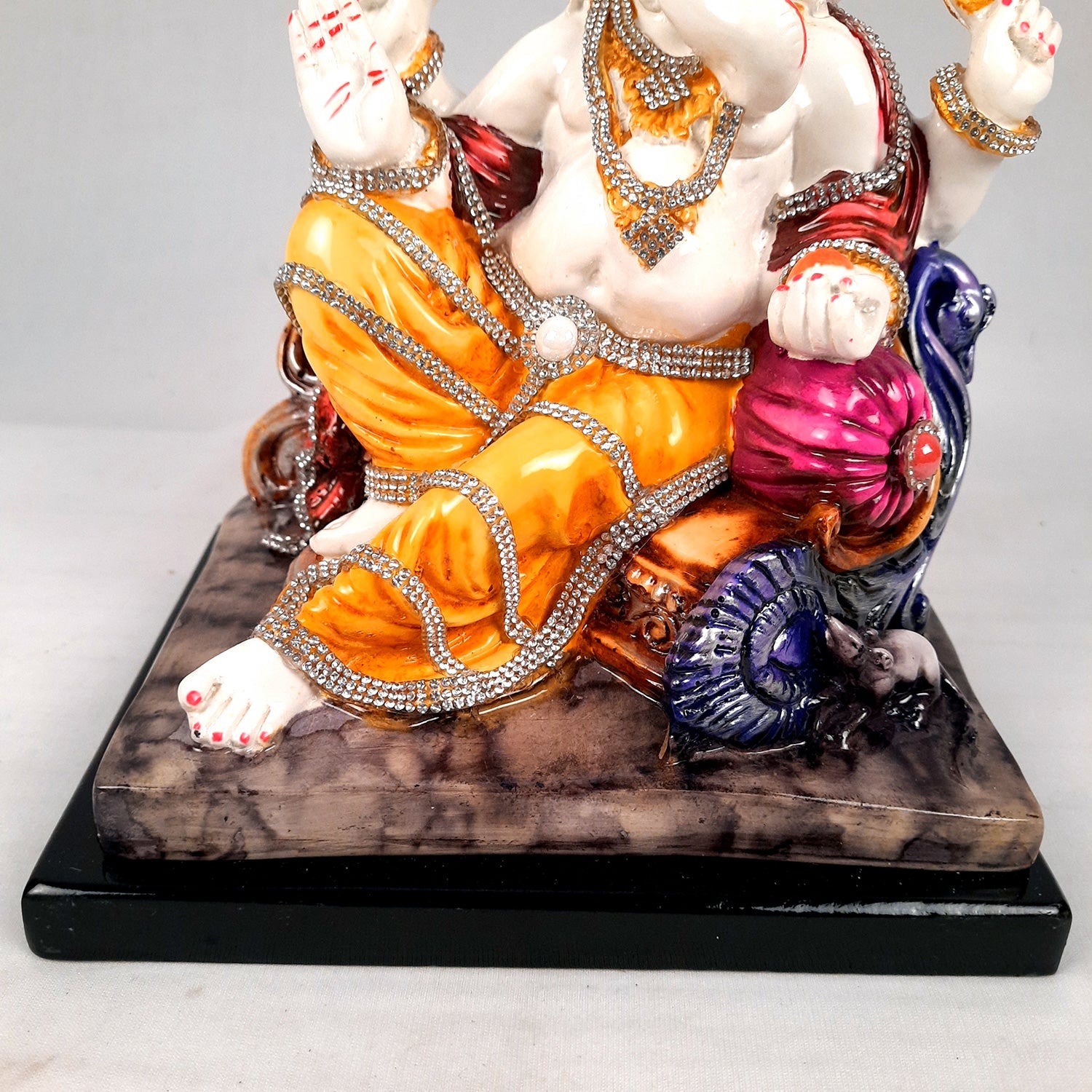 Ganesh Statue - Stone Work With Premium Finish | Ganesha Decorated Idol - for Home, Living Room, Office, Puja, Entrance Decor & Gifts - apkamart #Style_Design 1