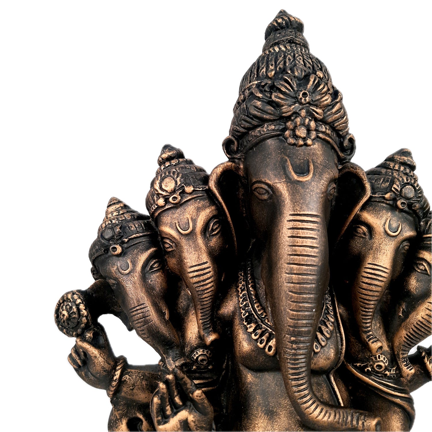 Panchmukhi Ganesh Idol | Big Lord Ganesha Statue Murti - for Puja, Home & Entrance Living Room Decor & Gift - 18 Inch - apkamart #Color_Black