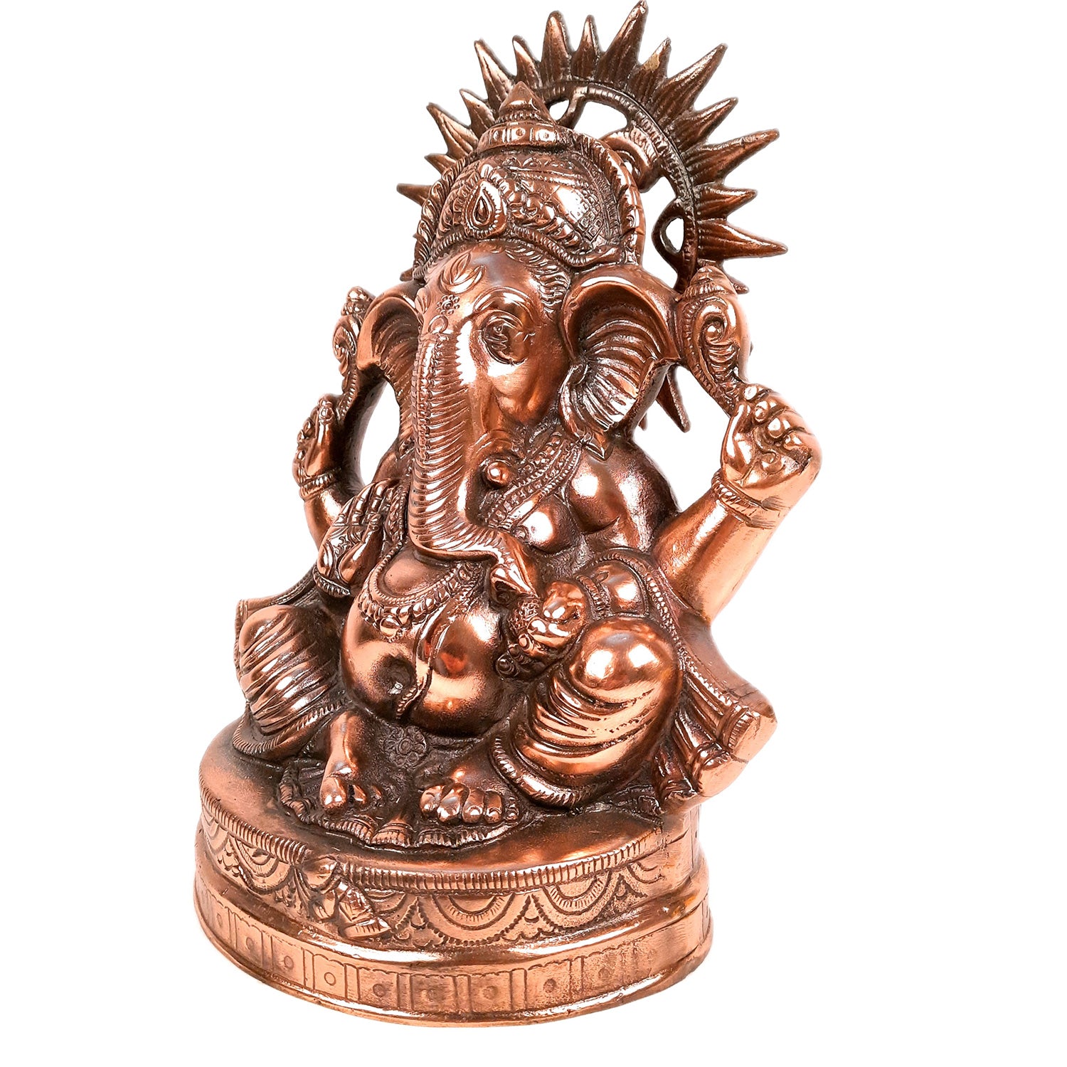 Ganesh Statue | Ganesha Idol Murti - for Puja, Home, Living Room Decor | Religious & Spiritual Art | Diwali & Housewarming Gift - 14 Inch - Apkamart