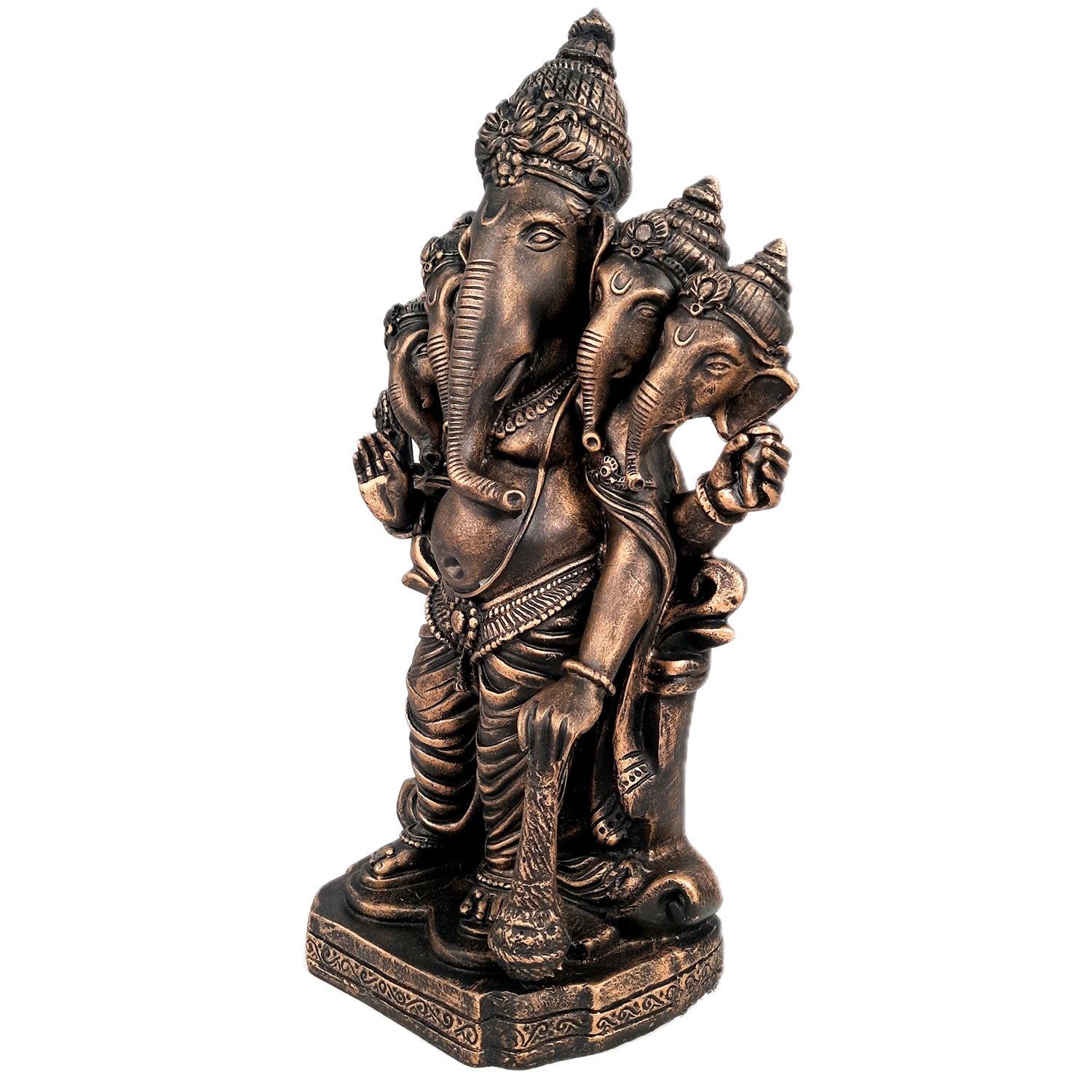 Panchmukhi Ganesh Idol | Big Lord Ganesha Statue Murti - for Puja, Home & Entrance Living Room Decor & Gift - 18 Inch - apkamart #Color_Black