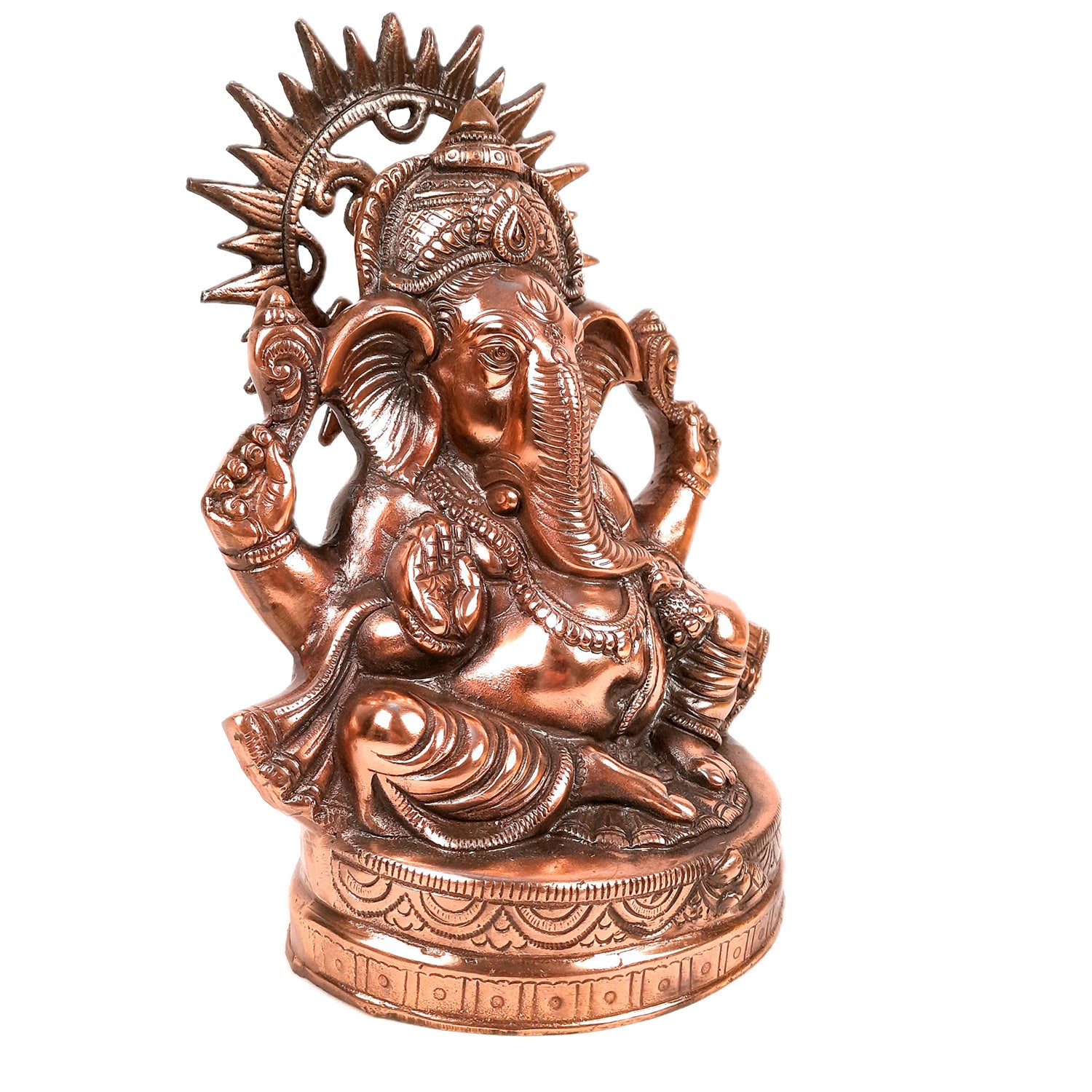 Ganesh Statue | Ganesha Idol Murti - for Puja, Home, Living Room Decor | Religious & Spiritual Art | Diwali & Housewarming Gift - 14 Inch - Apkamart