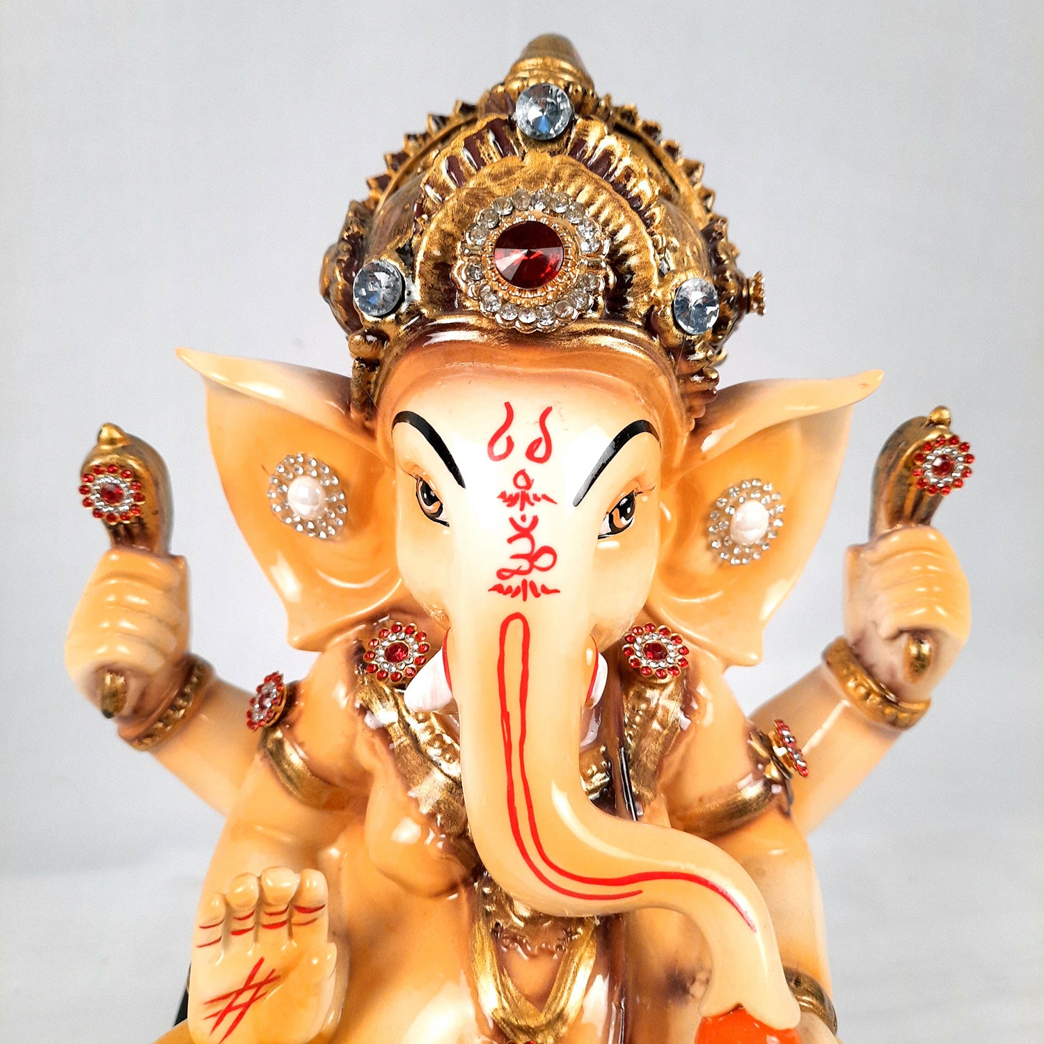 Ganesh Idol | Lord Ganesha Statue Murti - for Puja, Home & Entrance Living Room Decor & Gift - 12 Inch - apkamart #Color_Yellow