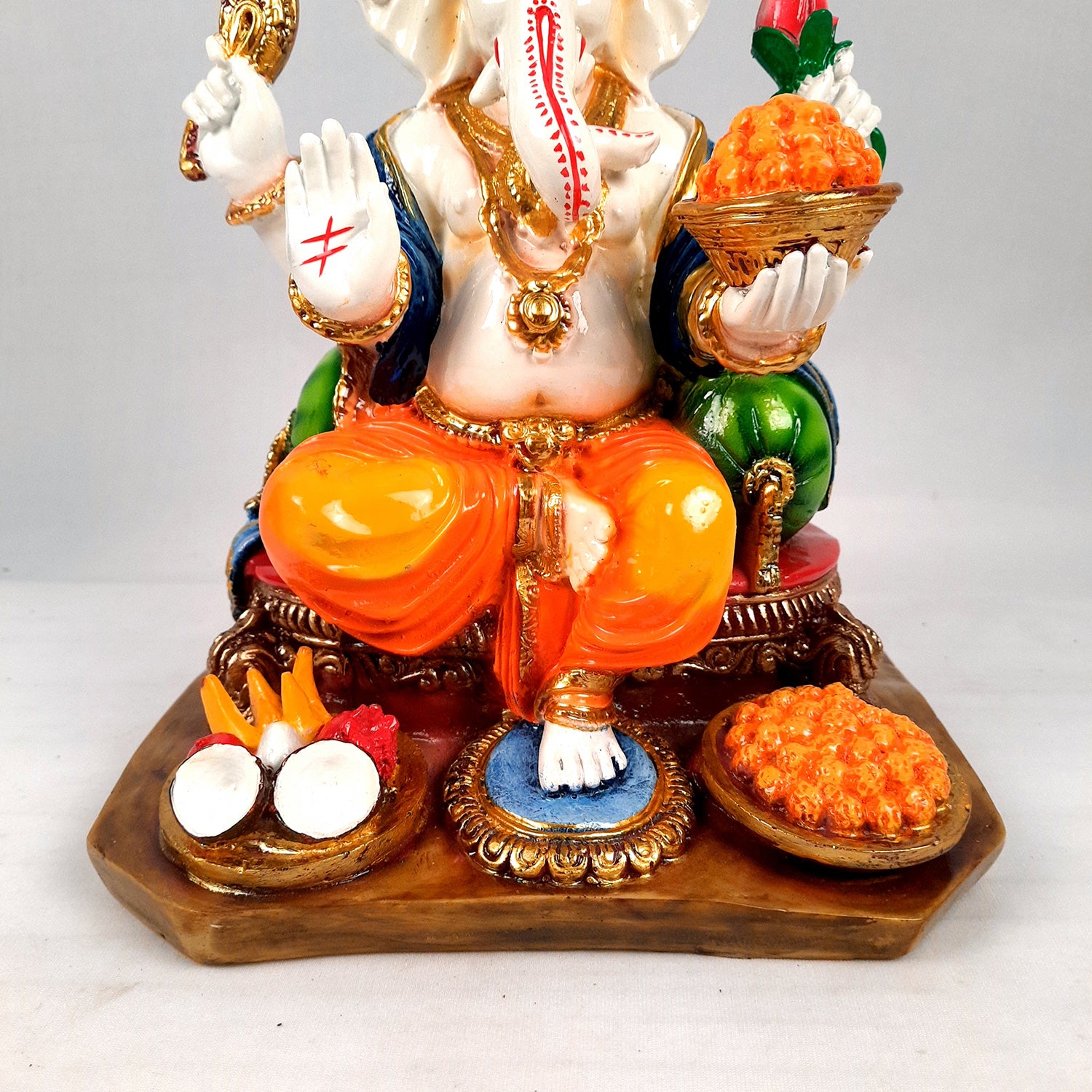 Ganesh Idol | Ganesha Statue With Premium Finish | Ganpati Murti - Puja, Home, Office Desk, Table, Living Room Decor, Diwali Gift - 13 Inch - apkamart