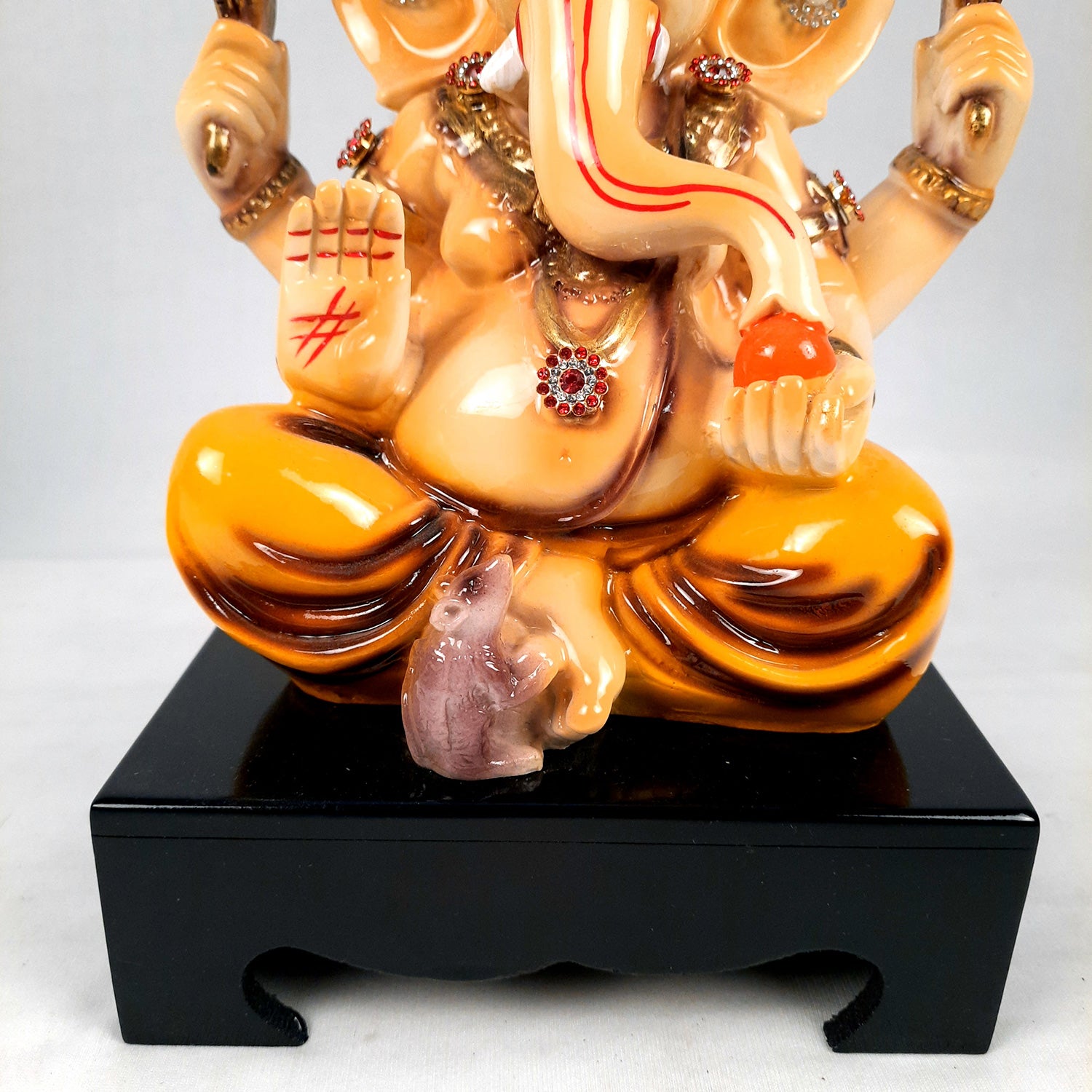 Ganesh Idol | Lord Ganesha Statue Murti - for Puja, Home & Entrance Living Room Decor & Gift - 12 Inch - apkamart #Color_Yellow