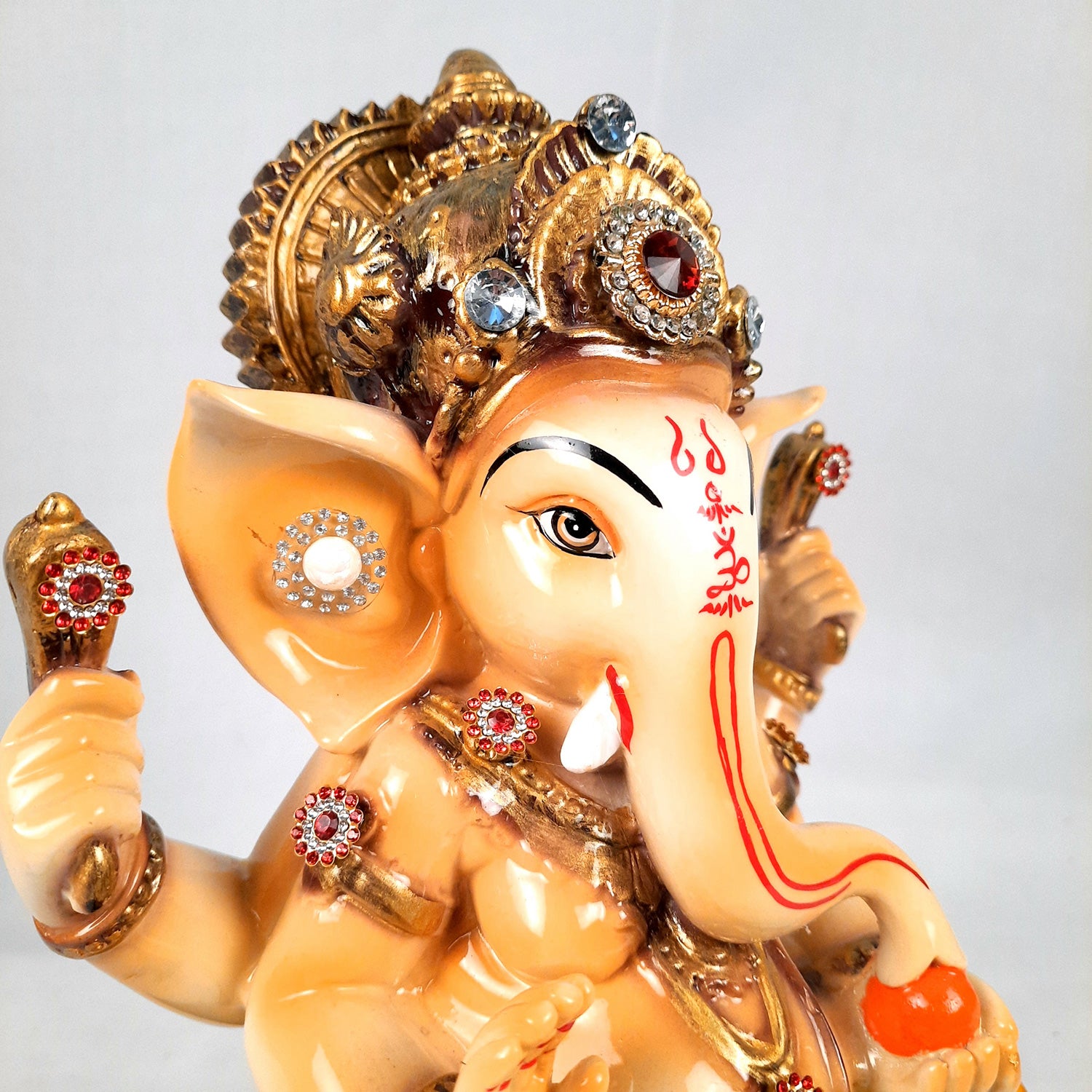 Ganesh Idol | Lord Ganesha Statue Murti - for Puja, Home & Entrance Living Room Decor & Gift - 12 Inch - apkamart #Color_Yellow