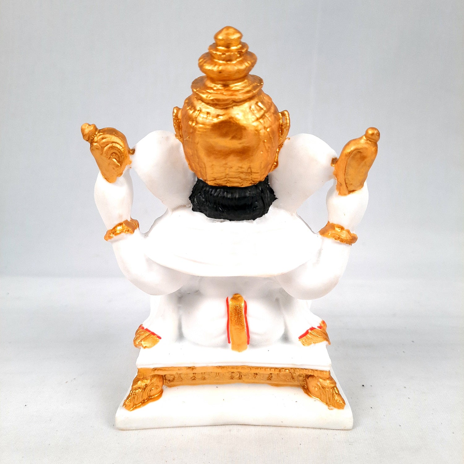 Ganesh Statue With Marble Look | Ganesha Murti With High-Quality Finish | Ganpati Idol - Puja, Home, Office Desk, Table Decor, Diwali Gift - 6 Inch - apkamart #Style_Design 3