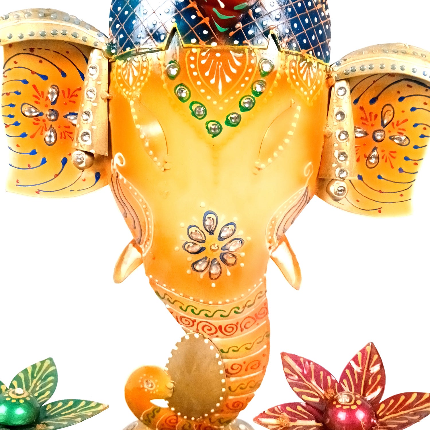 Ganesha Showpiece with Tea Light Candle Holder - for Home, Table, Living Room, Dining Room, Bedroom, Diwali Decor & Gifts - 15 Inch - Apkamart