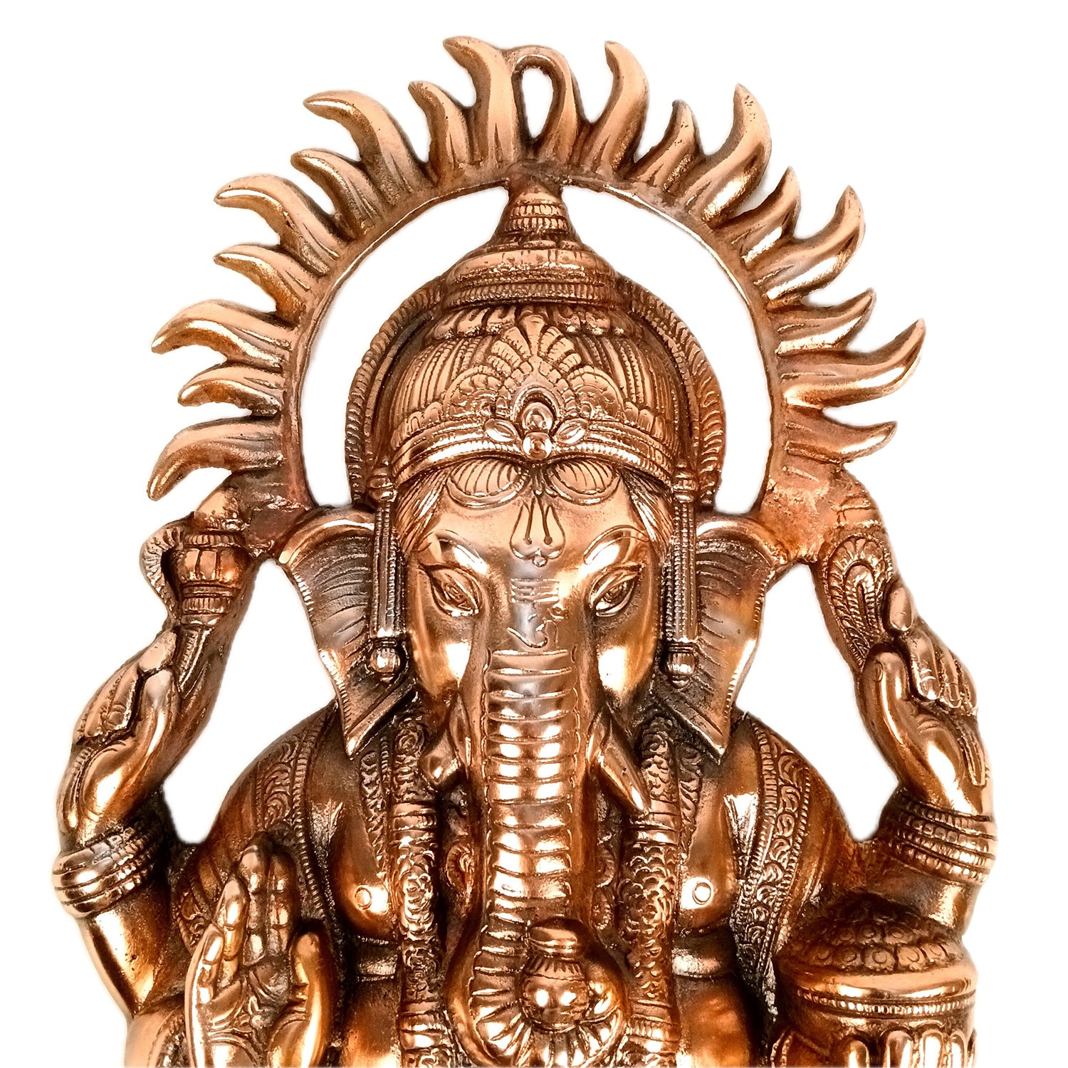 Ganesh Wall Hanging Big Idol | Lord Ganesha Wall Statue Decor - For Puja, Home & Entrance, Living Room & Gift - 19 Inch - Apkamart