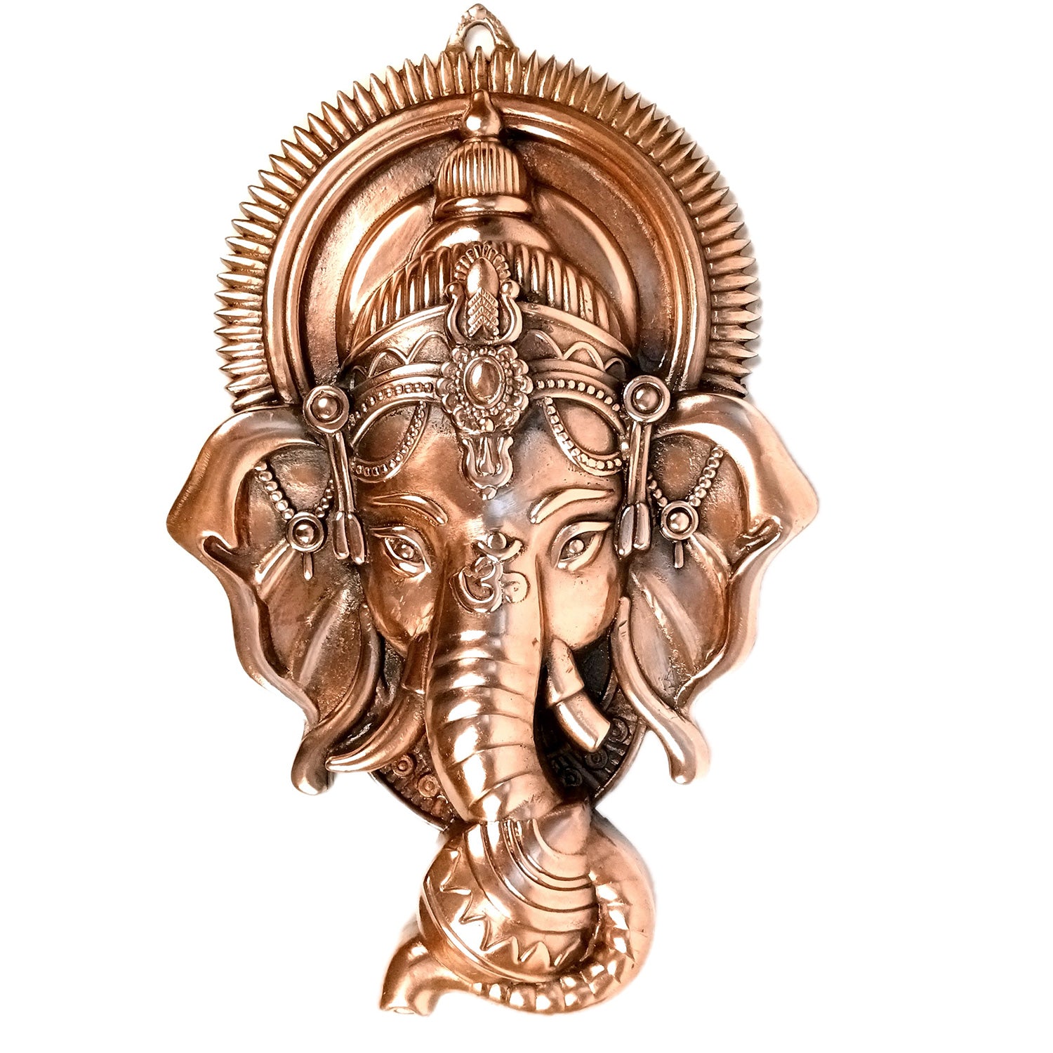 Ganesh Idol Wall Hanging | Lord Ganesha Face Wall Statue Decor - For Puja, Home & Entrance Living Room & Gift - 25 Inch - Apkamart