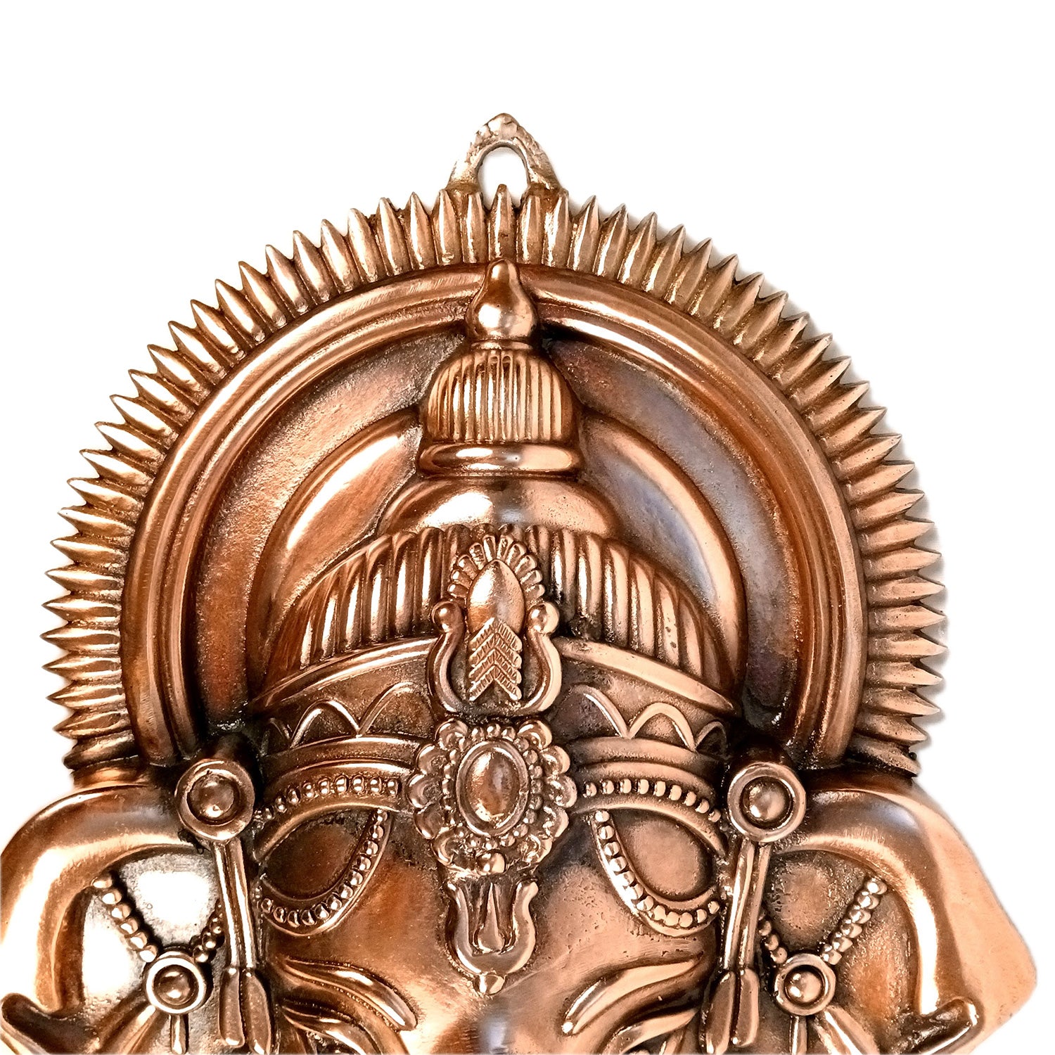 Ganesh Idol Wall Hanging | Lord Ganesha Face Wall Statue Decor - For Puja, Home & Entrance Living Room & Gift - 25 Inch - Apkamart