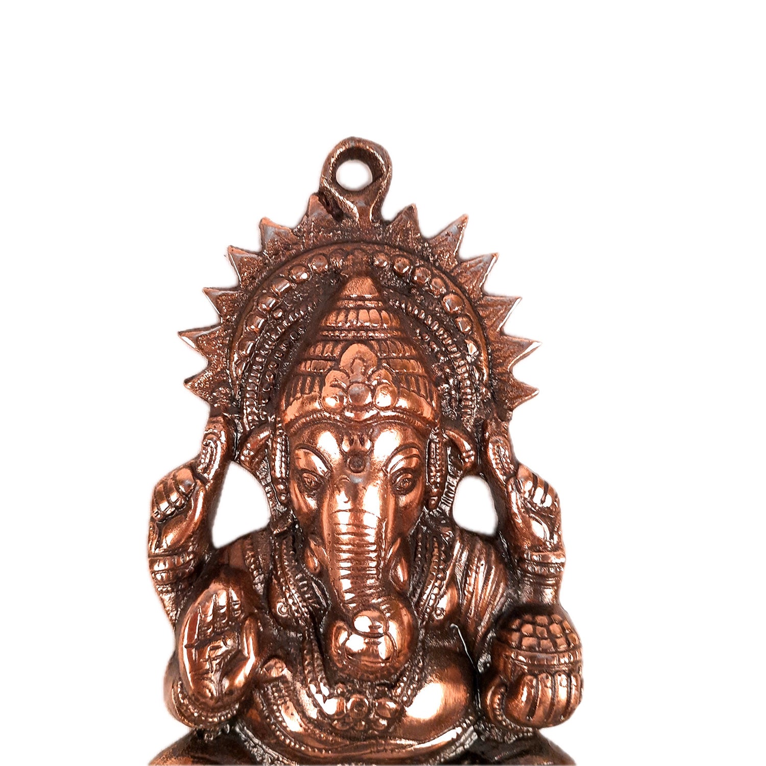 Ganesh Wall Hanging Statue - In Blessing Pose | Lord Ganesha Wall Art - for Home, Puja Room | Antique Idol for Spiritual Decor - Apkamart