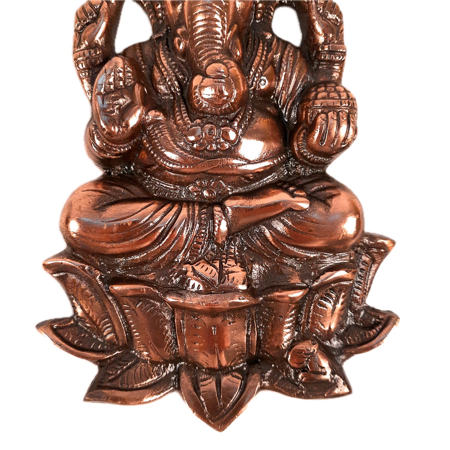 Ganesh Wall Hanging Statue - In Blessing Pose | Lord Ganesha Wall Art - for Home, Puja Room | Antique Idol for Spiritual Decor - Apkamart