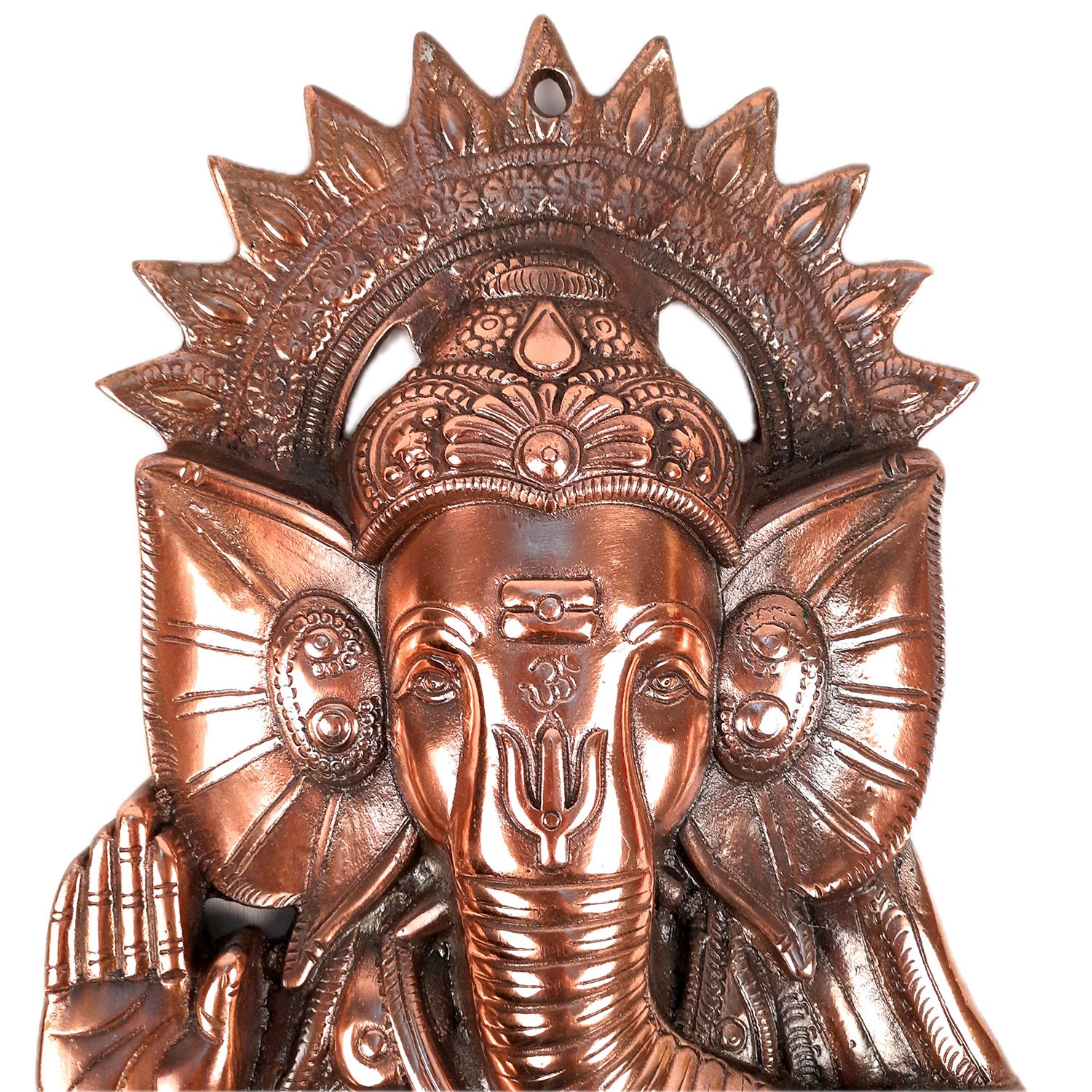 Ganesh Wall Hanging Idol In Blessing Pose | Lord Ganesha Wall Statue Decor - For Puja, Home & Entrance, Living Room & Gift - 17 Inch - apkamart