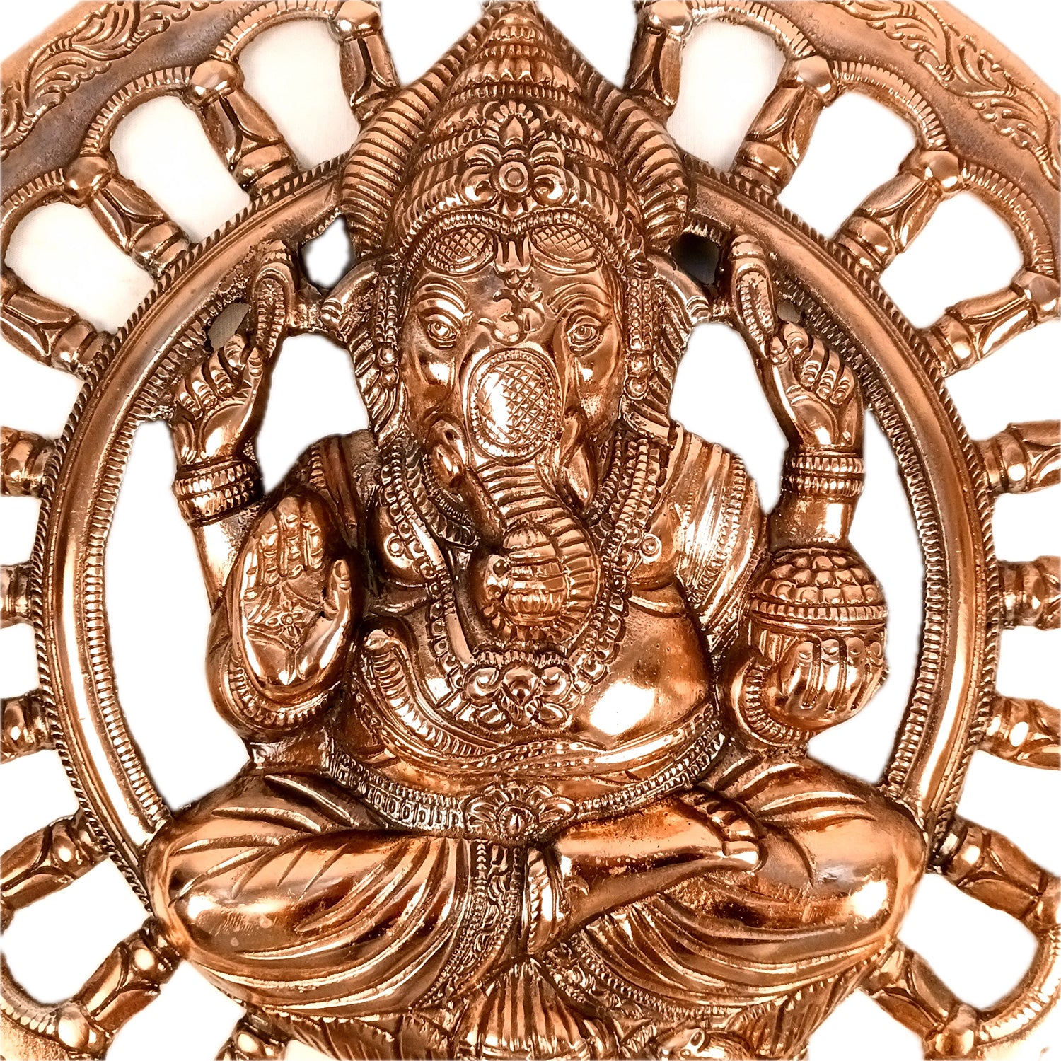 Ganesh Wall Hanging Idol | Lord Ganesha Wall Statue Decor | Religious & Spiritual Wall Art - For Puja, Home & Entrance, Living Room & Gift - 17 Inch - Apkamart