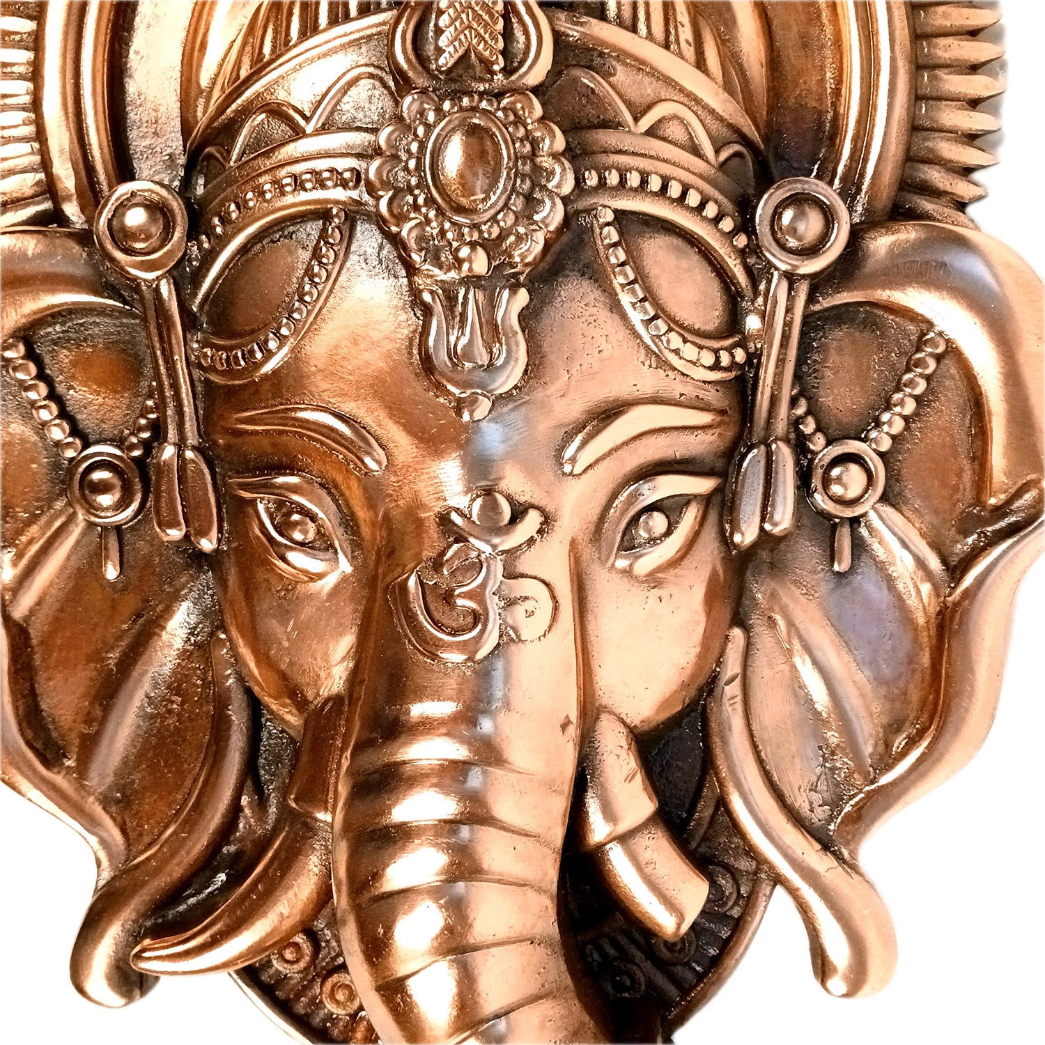 Ganesh Idol Wall Hanging | Lord Ganesha Face Wall Statue Decor - For Puja, Home & Entrance Living Room & Gift - 25 Inch - Apkamart