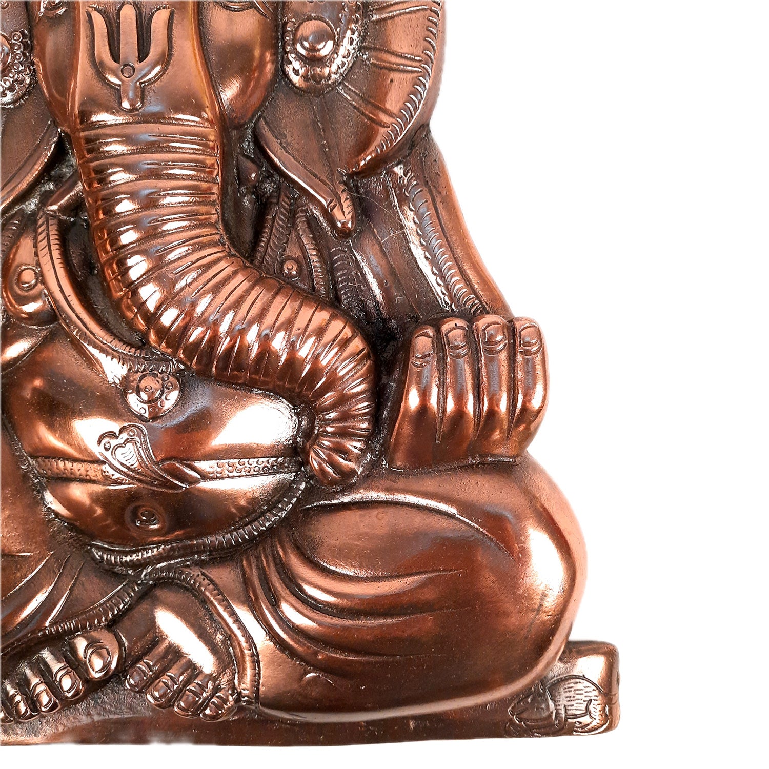 Ganesh Wall Hanging Idol In Blessing Pose | Lord Ganesha Wall Statue Decor - For Puja, Home & Entrance, Living Room & Gift - 17 Inch - apkamart