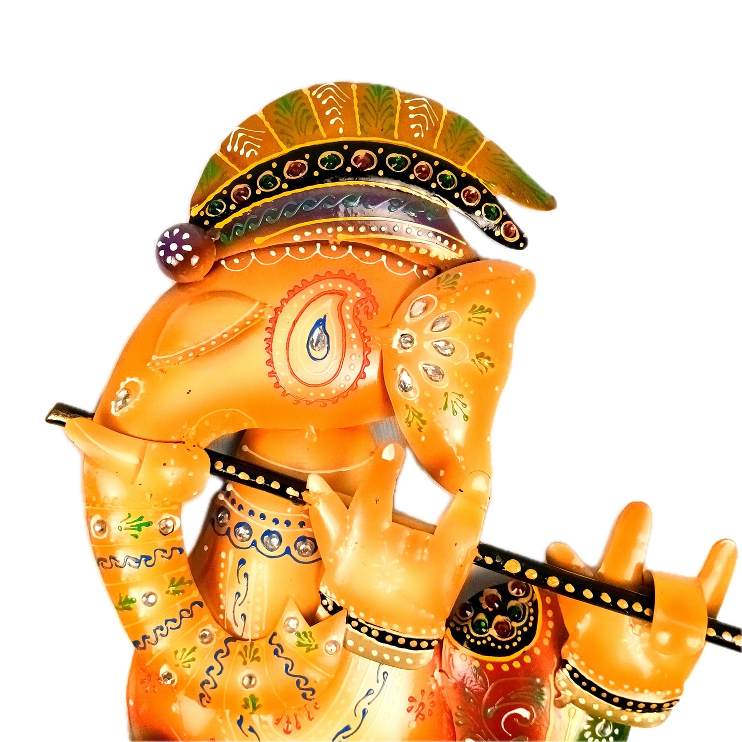 Ganesha Wall Hanging | Decorative Ganesh Wall Art Decor - For Home, Living Room, Bedroom, Hall, Entrance Decoration & Gift - 14 Inch (Pack of 2) - Apkamart #Style_Design 2